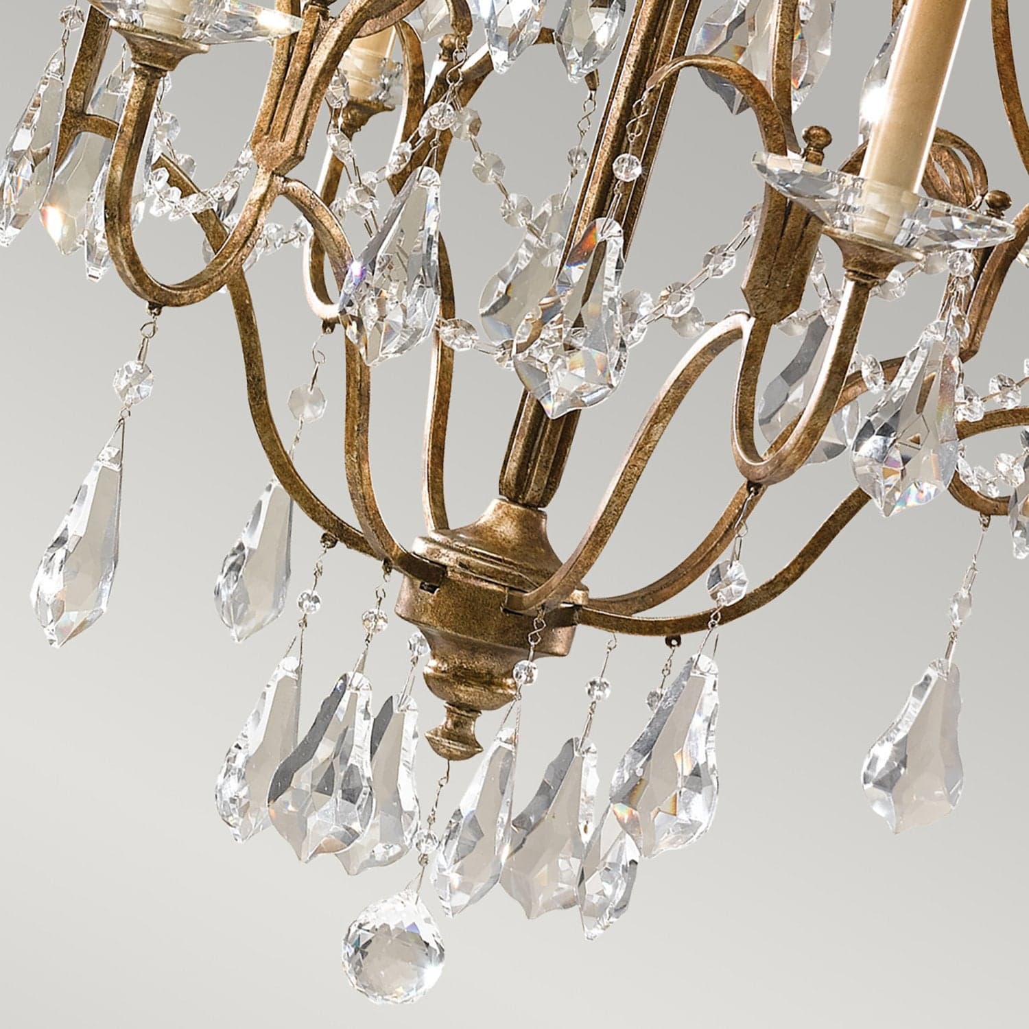 Lampadario Classico Valentina Acciaio Bronzo Ossidato Vetro 6 Luci E14 in Lampade a sospensione LuceArt - Montecorvino Pugliano, commercioVirtuoso.it