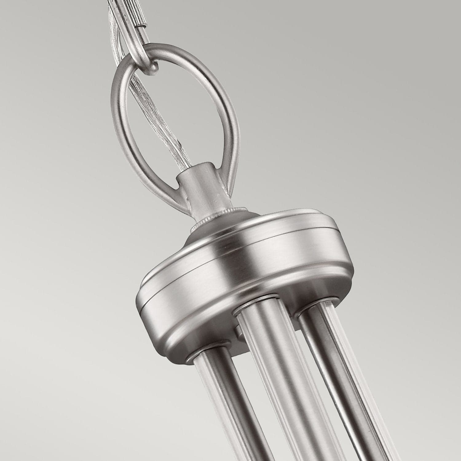 Lampadario Contemporaneo Vintner In Acciaio Nichel Satinato Vetro 3 Luci E27 in Lampade a sospensione LuceArt - Montecorvino Pugliano, commercioVirtuoso.it
