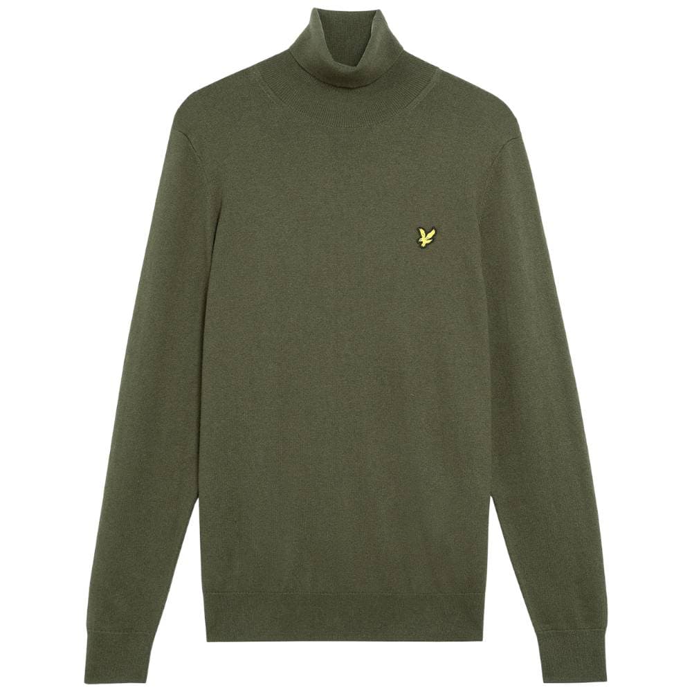 Lyle & Scott maglione collo alto verde in merino KN2103VC in Maglioni Prodotti di Classe - Nocera Superiore, commercioVirtuoso.it