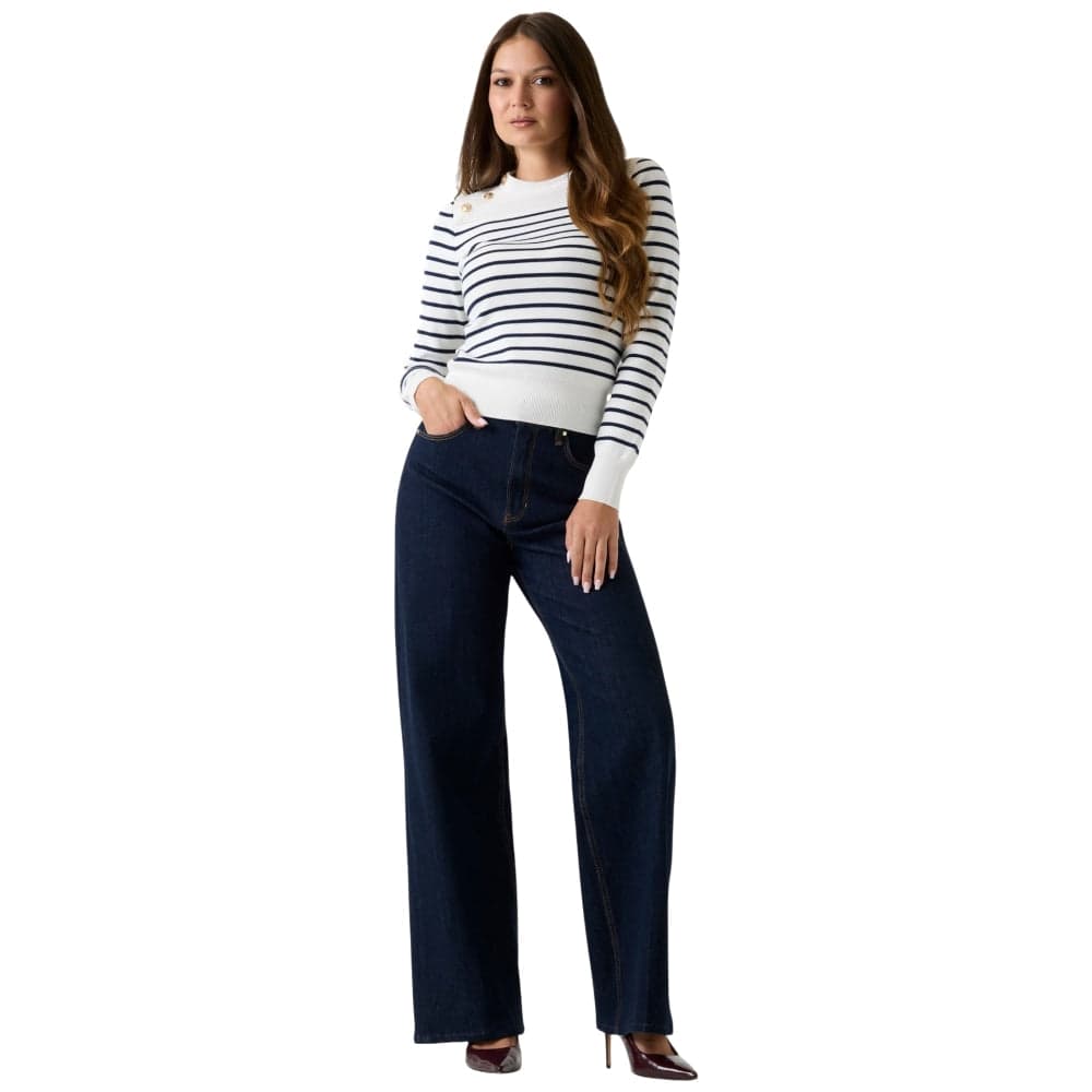 Guess maglione a righe bianco blu HELEN W5BR36Z0422S00J in Maglioni Prodotti di Classe - Nocera Superiore, commercioVirtuoso.it
