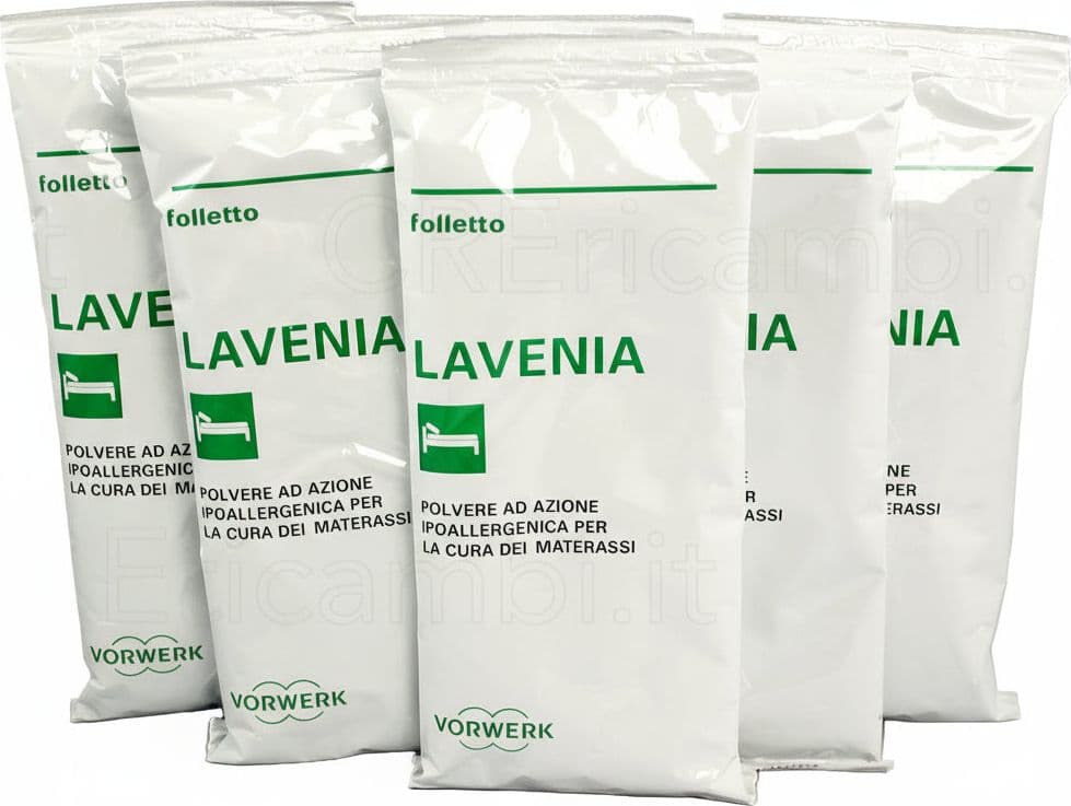 Folletto Lavenia, 6 Confezioni, Detergente Materassi per EB420s, EB400, EB370, EB360, EB350