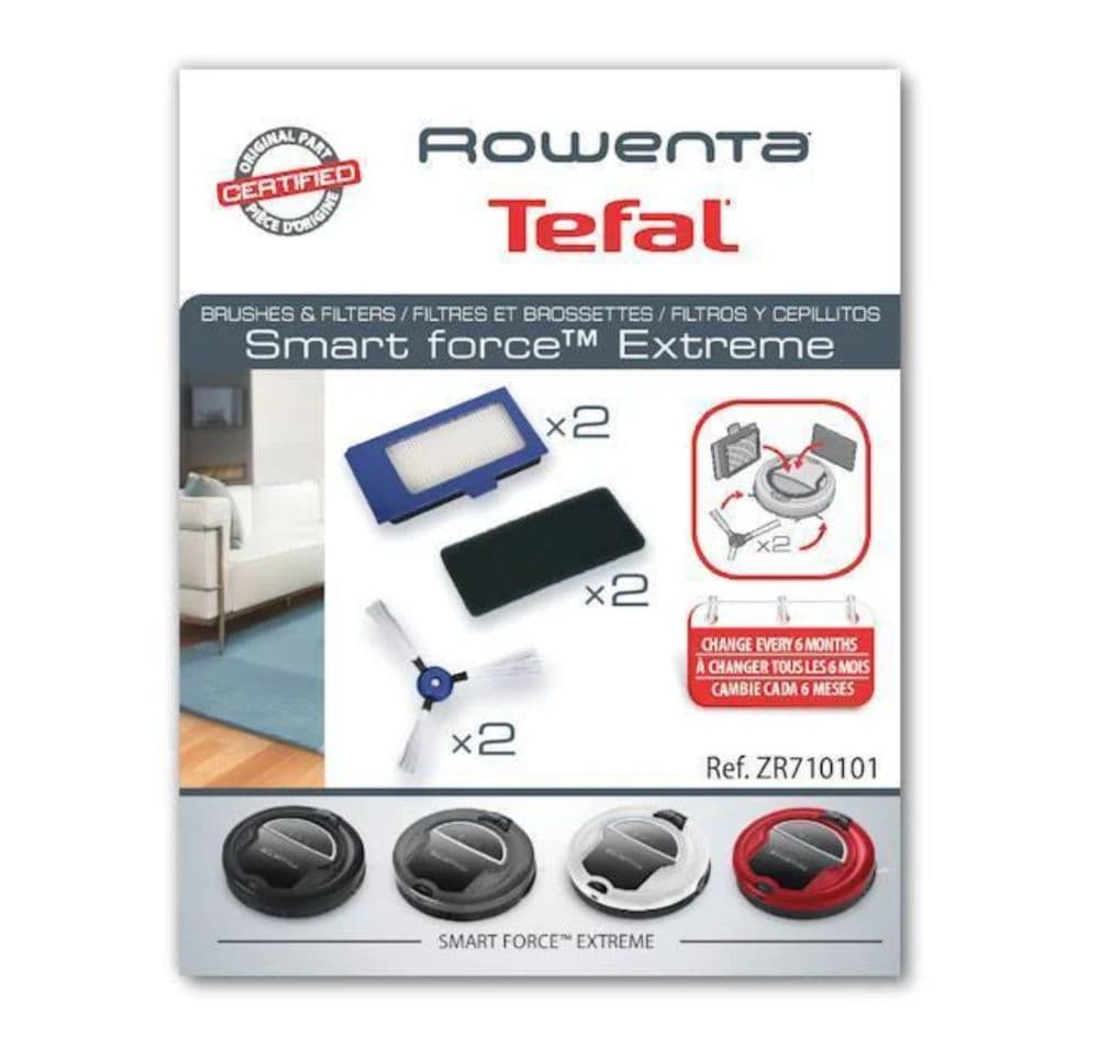 2 Spazzole + Filtro Hepa e Microfiltro per Smart Force Extreme RR71 RR7126