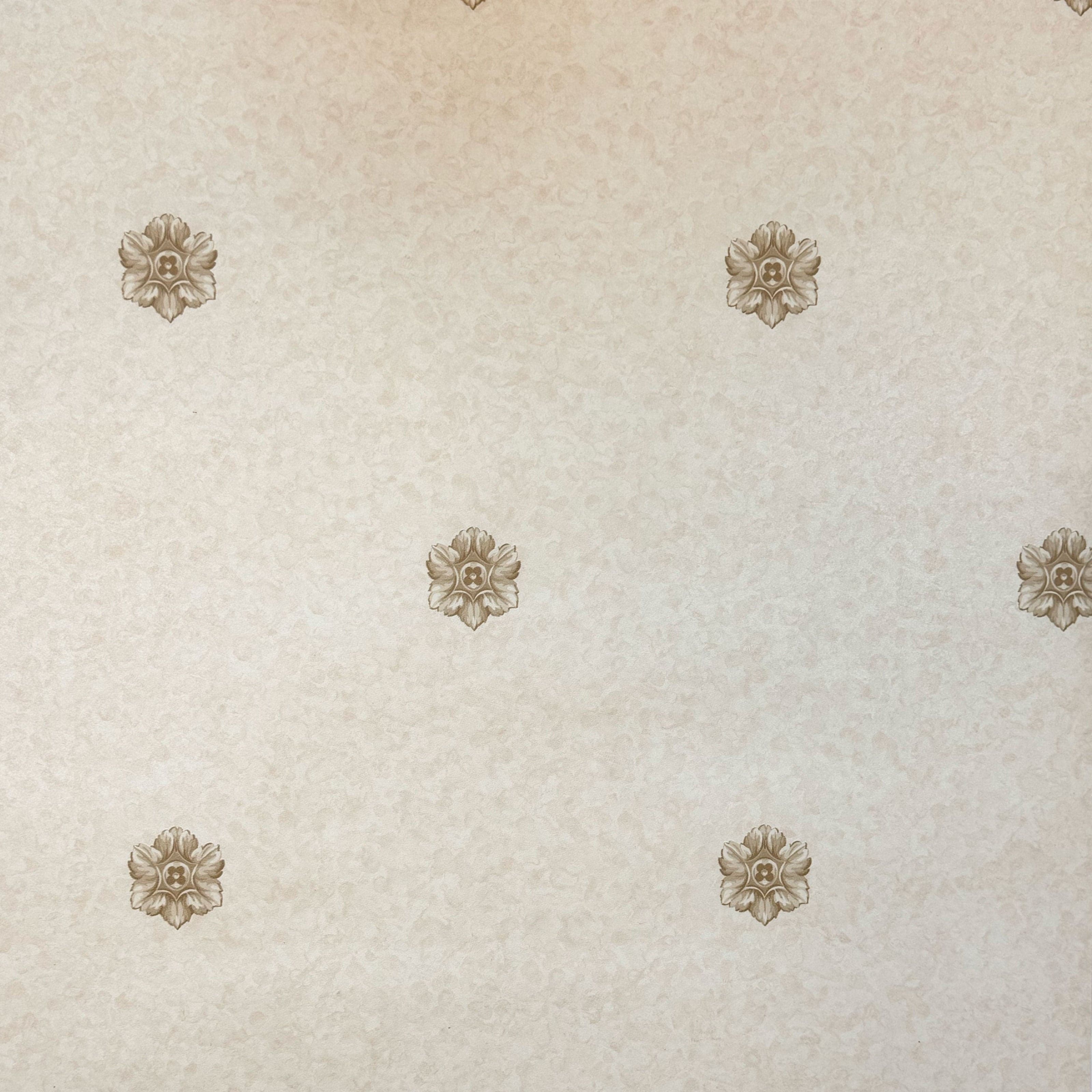 SUPER STOCK €0,56 al mq  - Rotolo da 5,2mq (10x0,52mt) di Carta da Parati vinilica Top Quality lavabile FIORI BROWN - Eternal Parquet