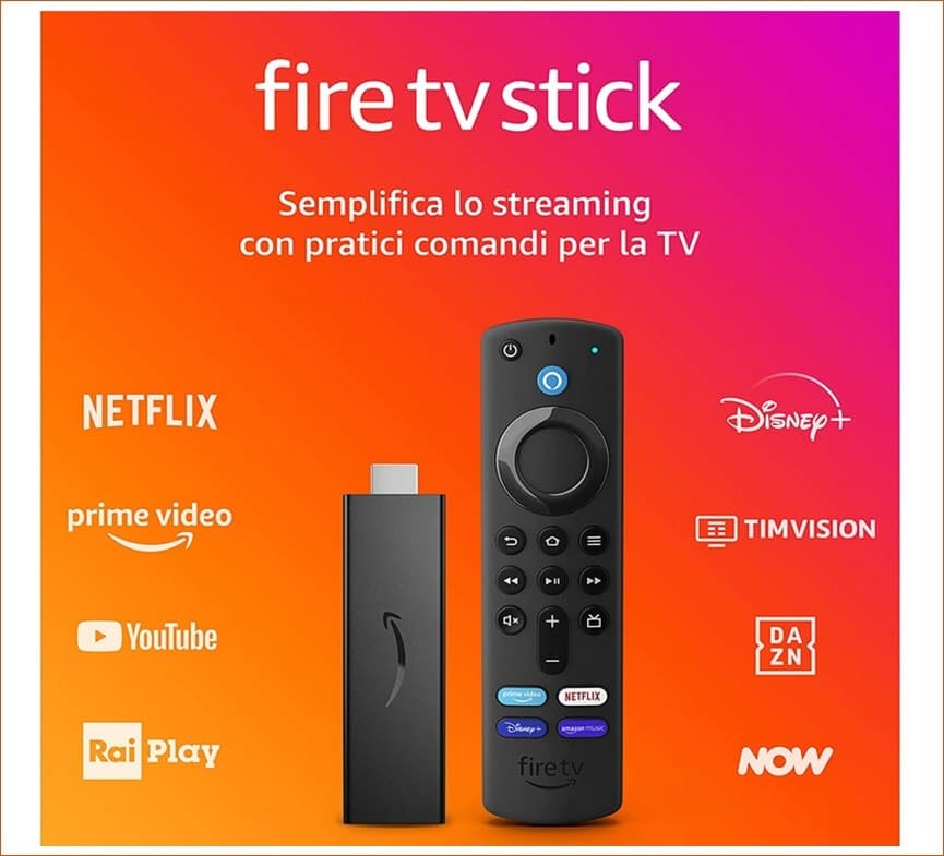 Fire TV Stick HD con telecomando vocale Alexa con comandi per la TV in prodotto DFP Elettronica Store - Scafati, commercioVirtuoso.it