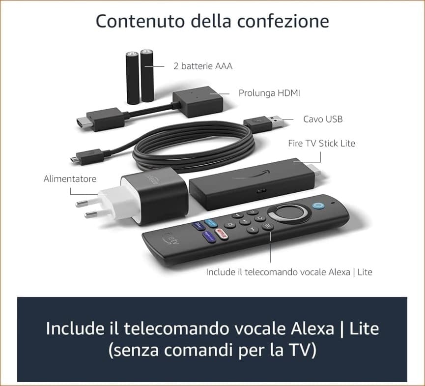 Fire TV Stick Lite HD con telecomando vocale Alexa Lite senza comandi per la TV in prodotto DFP Elettronica Store - Scafati, commercioVirtuoso.it