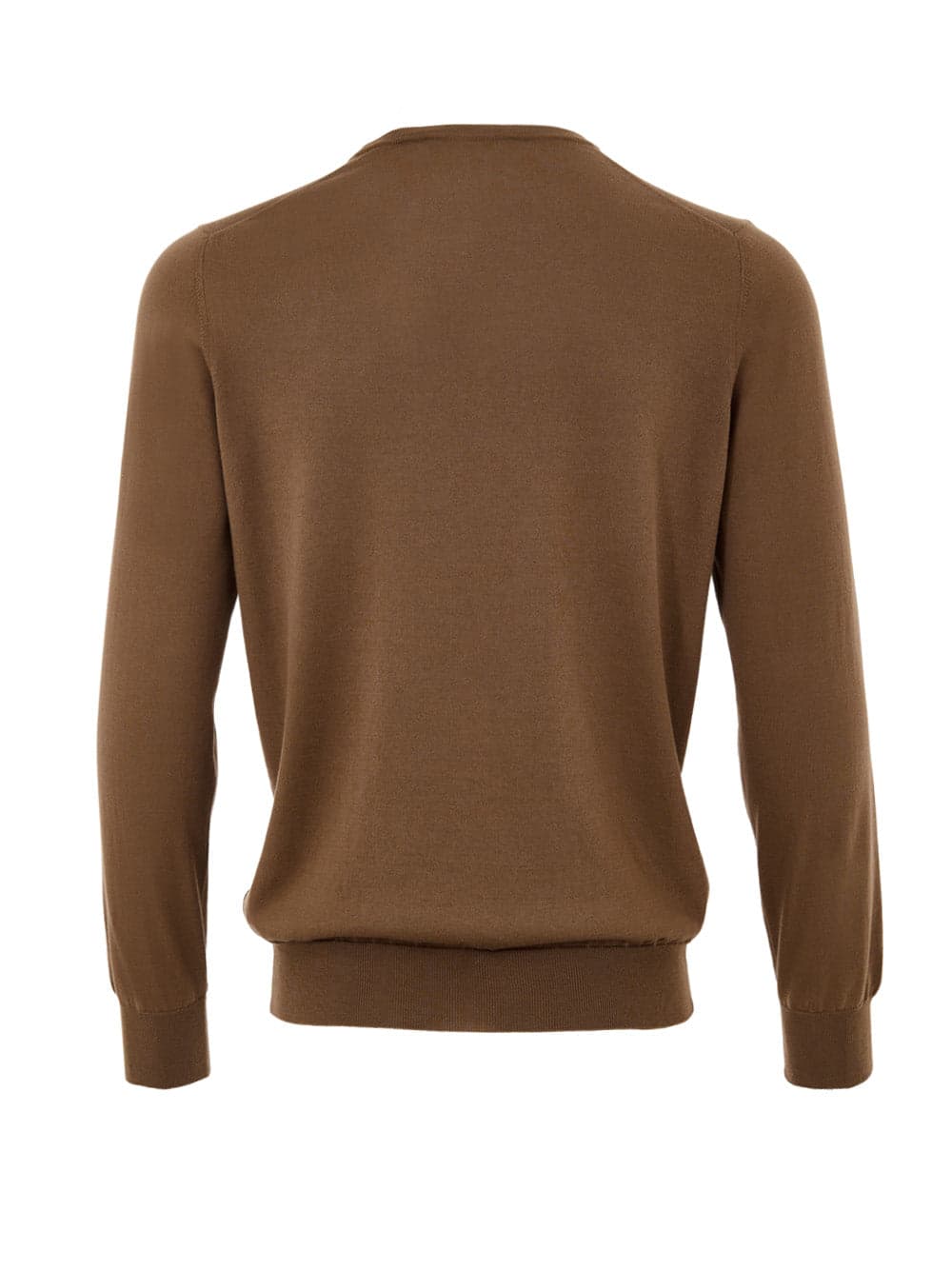 Gran Sasso Maglia Girocollo Marrone in Misto Seta da uomo in Maglioni Drestige - Casamassima, commercioVirtuoso.it