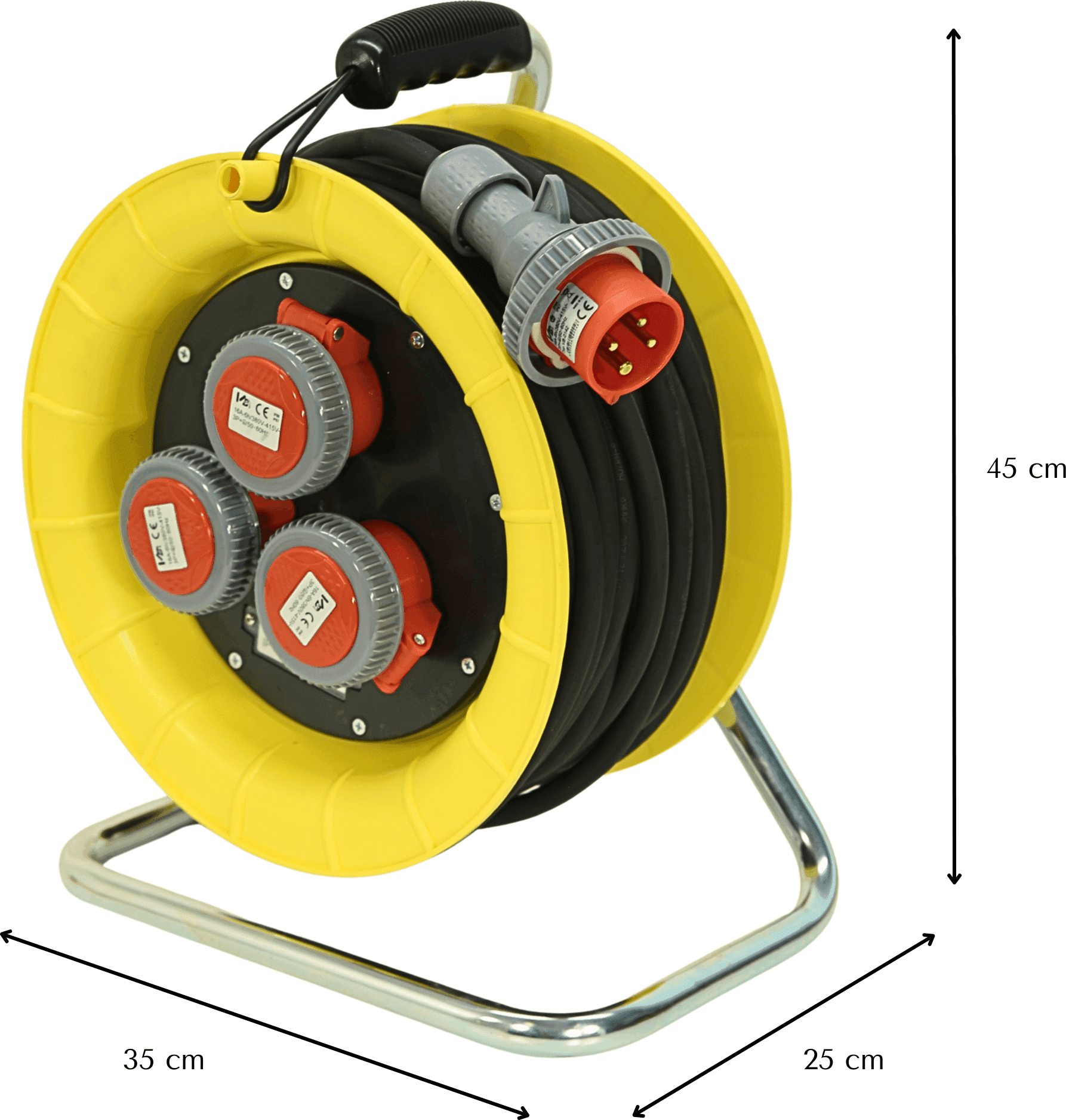 AVVOLGICAVO TERMOPL. 3P+T 16A 400V 30MT IP67 - Elettrowatt