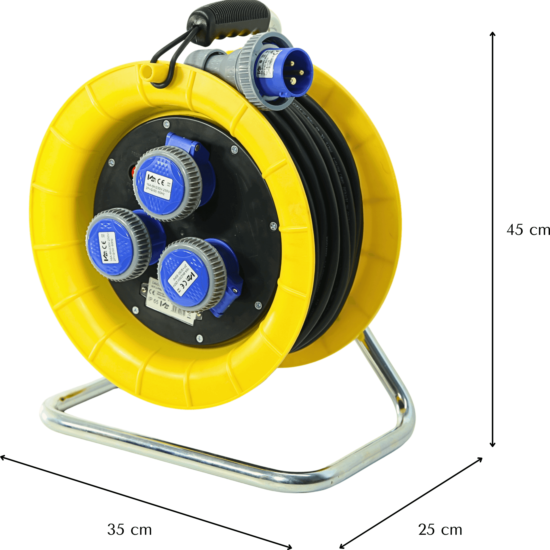 AVVOLGICAVO TERMOPL. 2P+T 16A 230V 30MT IP67 - Elettrowatt