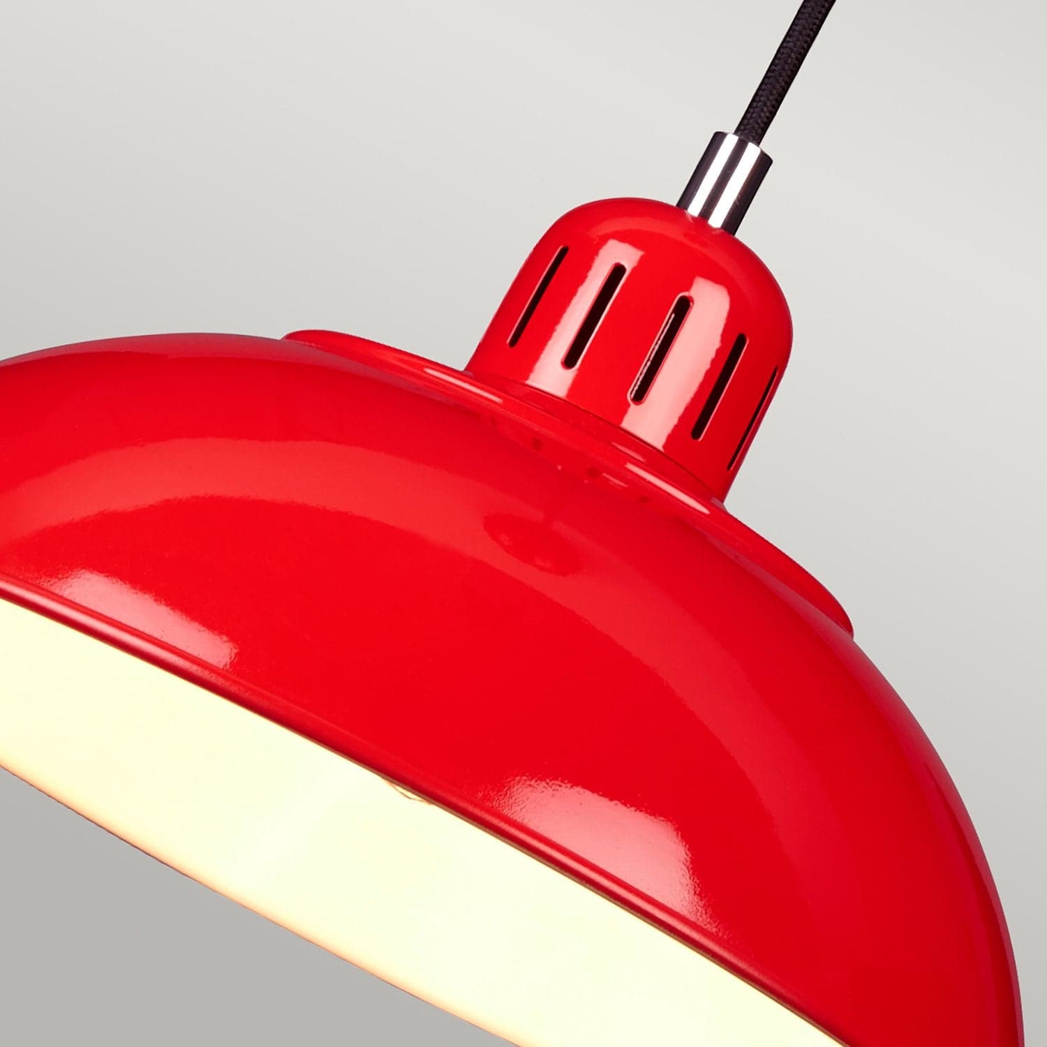 Sospensione Contemporanea Franklin Acciaio Rosso 1 Luce E27 in Lampade a sospensione LuceArt - Montecorvino Pugliano, commercioVirtuoso.it