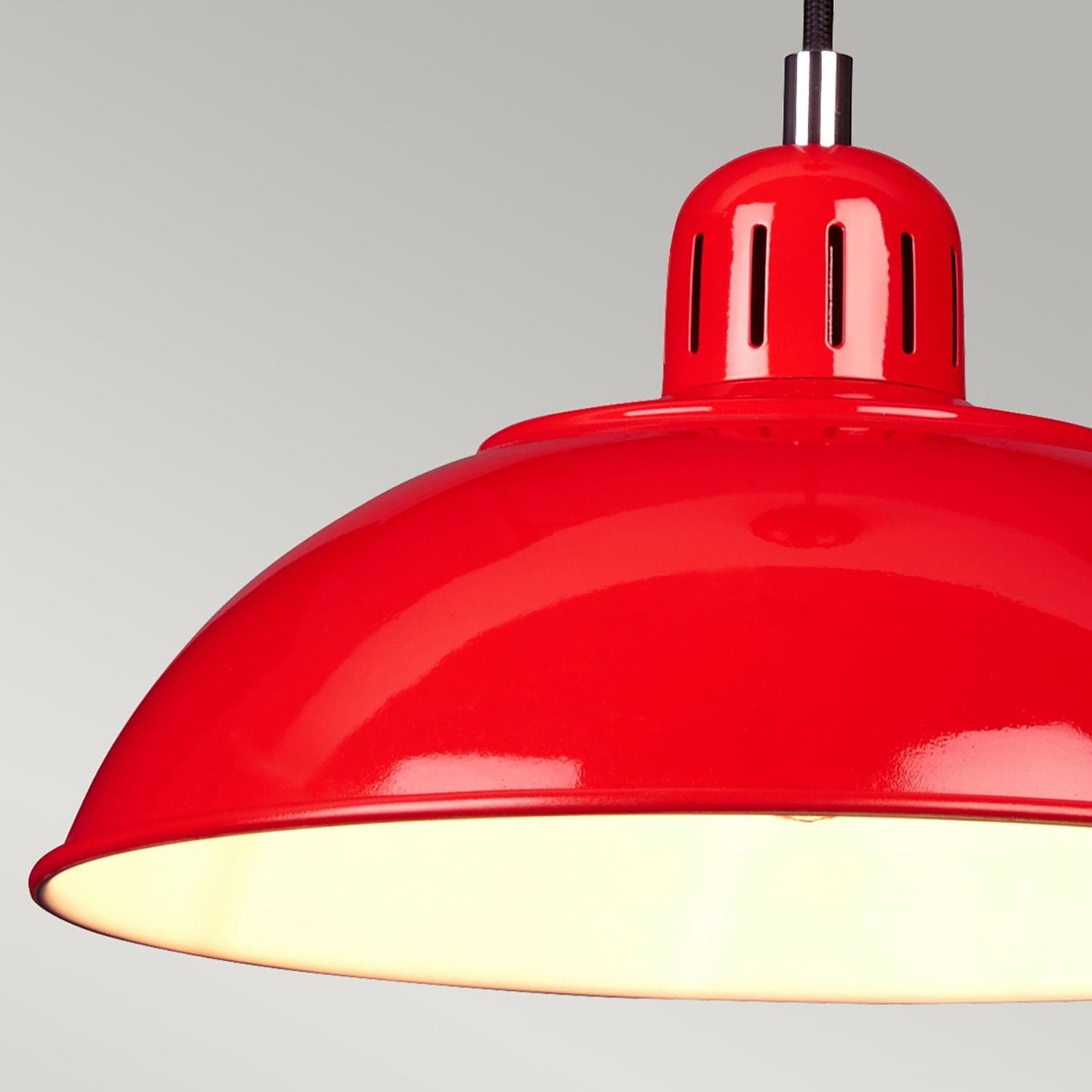 Sospensione Contemporanea Franklin Acciaio Rosso 1 Luce E27 in Lampade a sospensione LuceArt - Montecorvino Pugliano, commercioVirtuoso.it