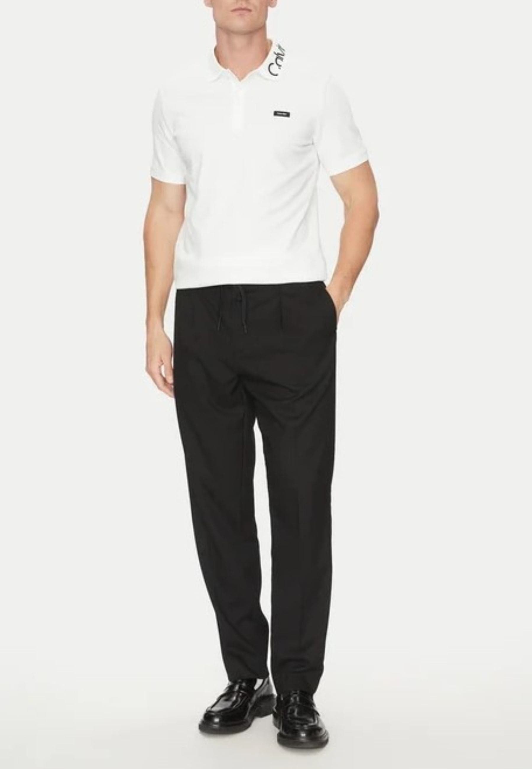 calvin klein POLO STRETCH PIQUE LOGO COLLAR POLO da uomo in Polo Drestige - Casamassima, commercioVirtuoso.it
