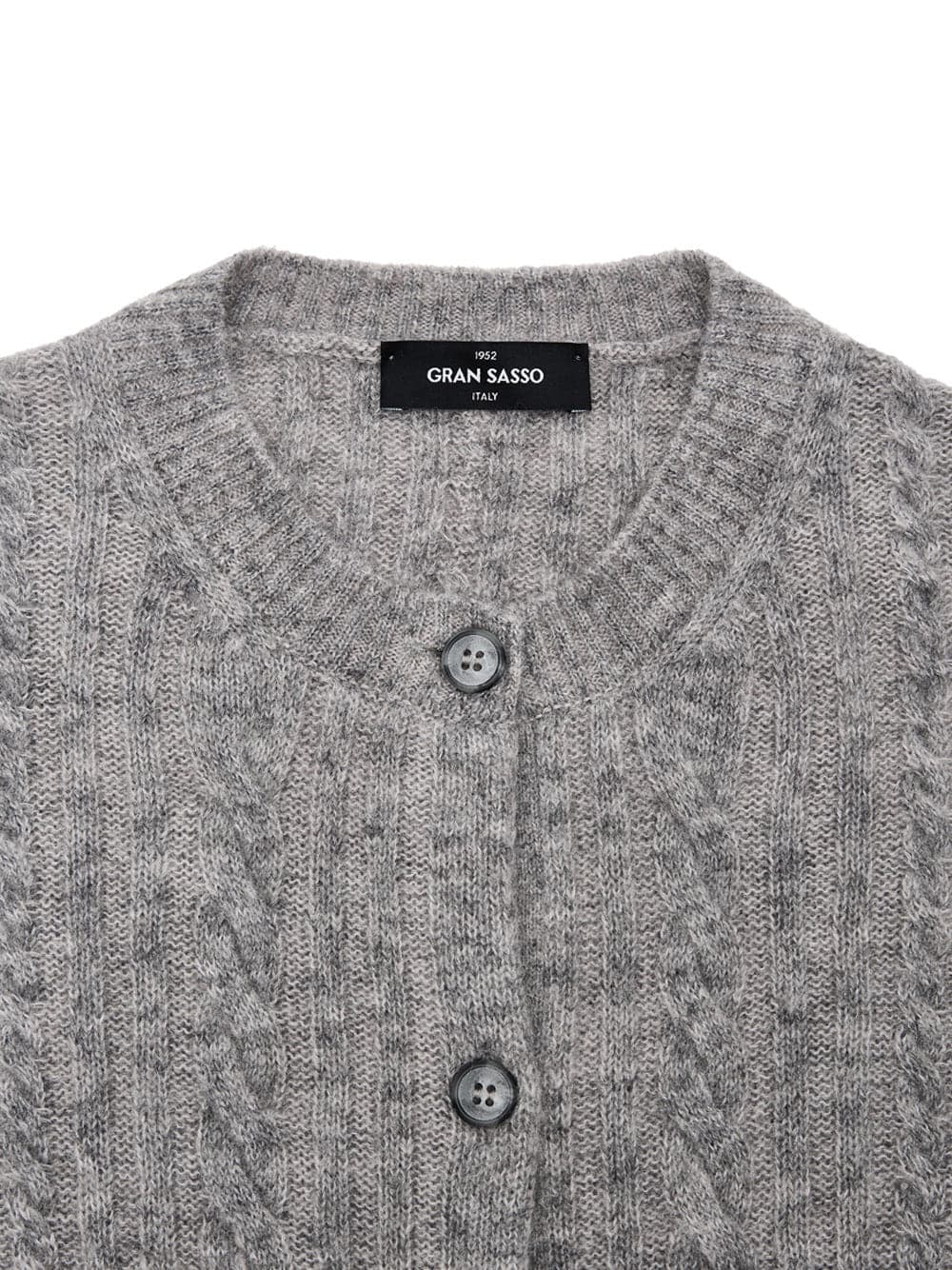 Gran Sasso Cardigan con Lavorazione Trecce in Grigio da donna in Cardigan Drestige - Casamassima, commercioVirtuoso.it