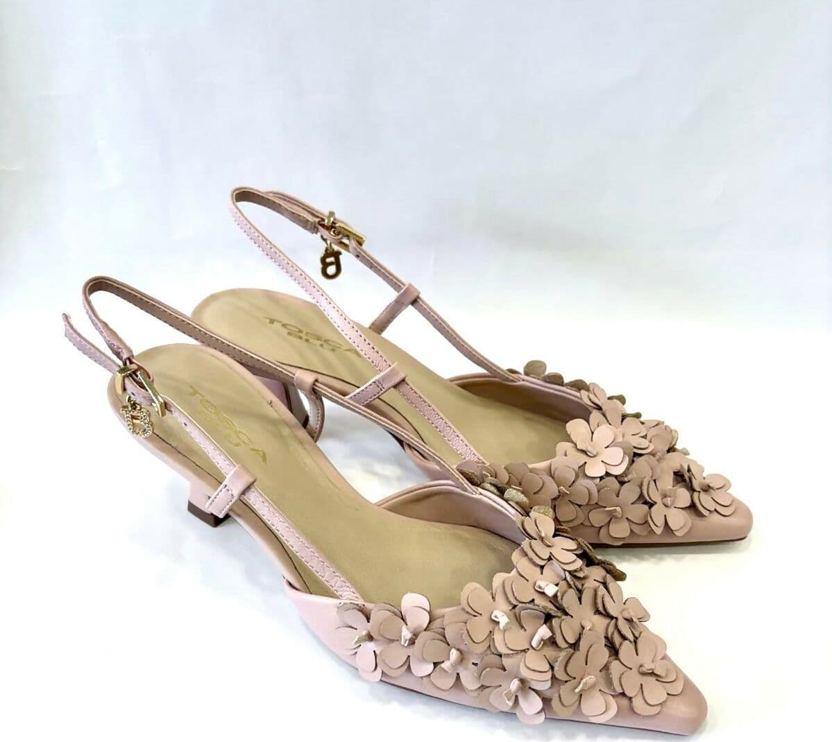 ToscaBlu Donna Slingback Doha in pelle con fiori in Scarpe col tacco Cantali Calzature - Randazzo, commercioVirtuoso.it