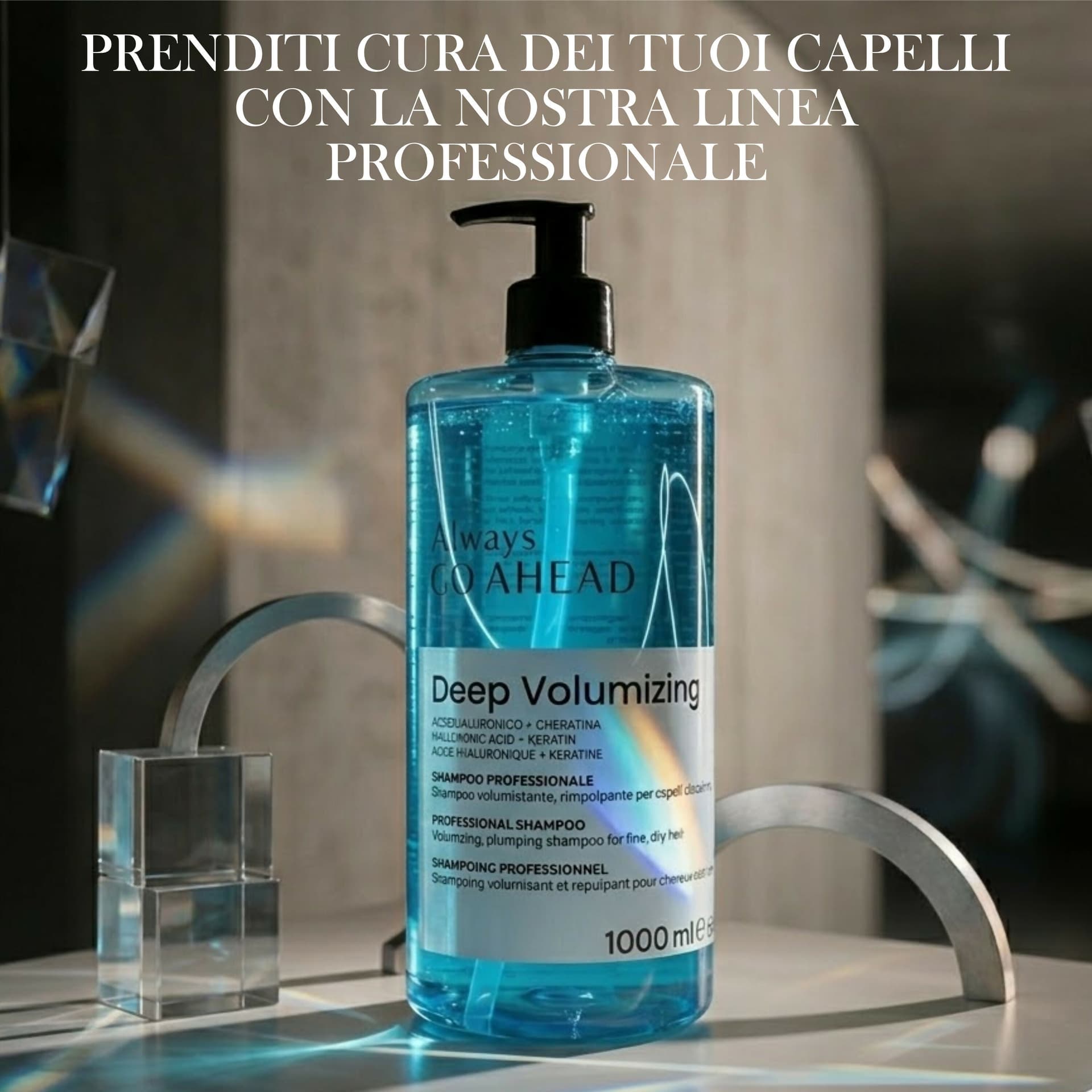 Shampoo Capelli Volumizzante Professionale Acido Ialuronico e Cheratina - Always GO AHEAD - Formato Maxi 1000ml in Shampoo BasketGuru Italia - Palermo, commercioVirtuoso.it