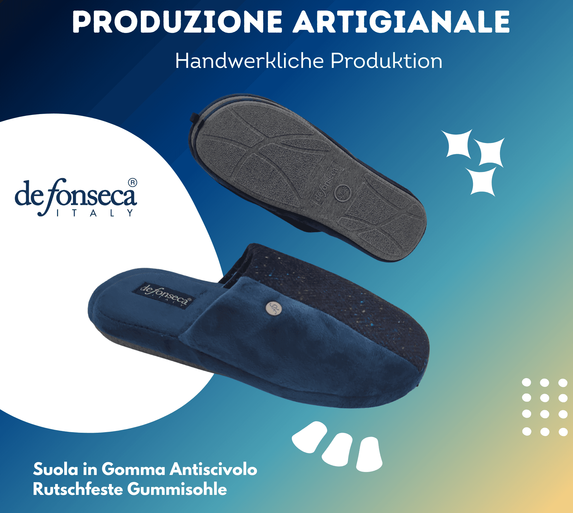 de fonseca Savoia Ciabatte Uomo Invernali da Casa, Pantofole Chiuse e Calde, Produzione Artigianale in Pantofole Primo Calzature - Venezia, commercioVirtuoso.it