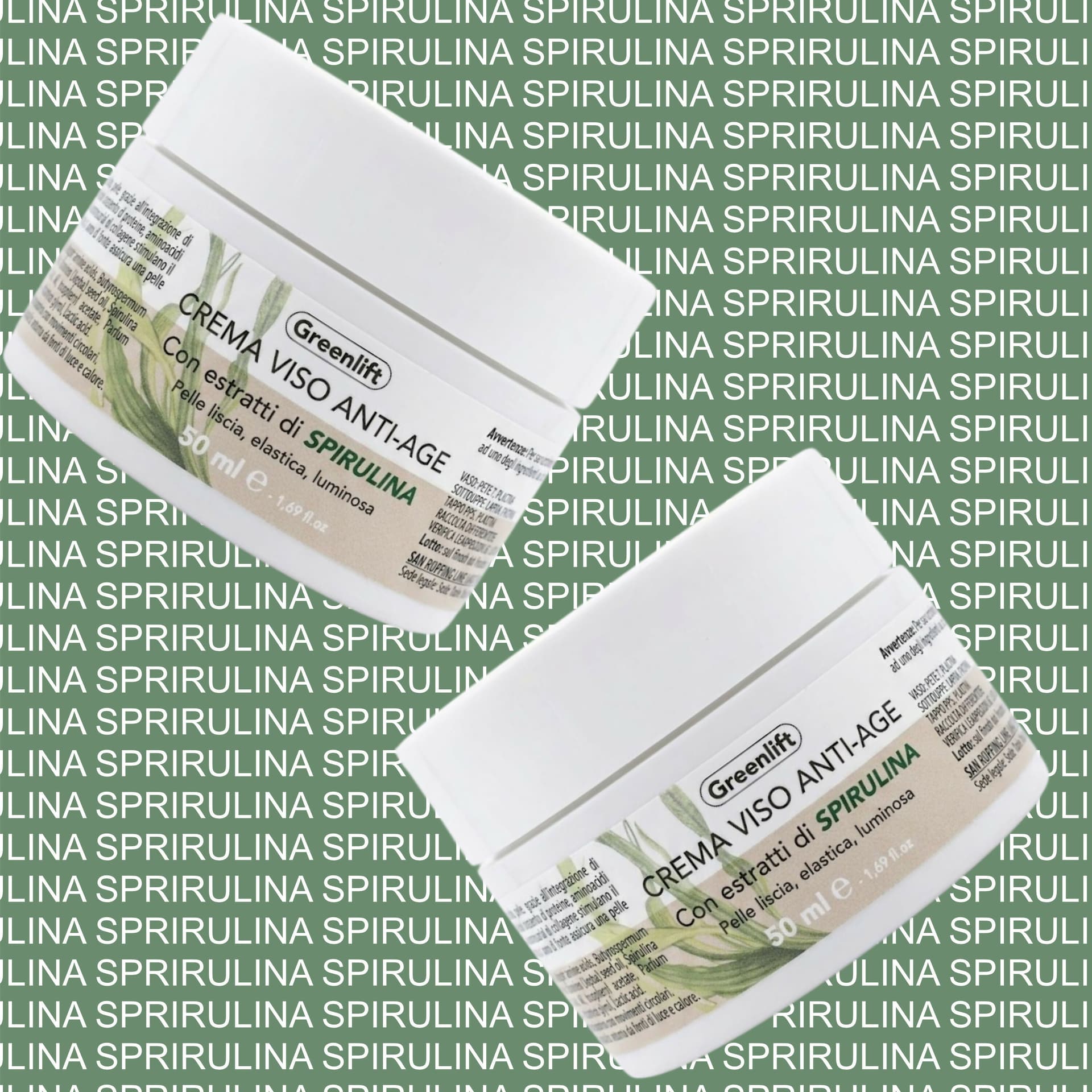 Crema Viso Anti-Age alla Spirulina – 50 ml – Trattamento Idratante e Nutriente per Pelle Liscia, Elastica e Luminosa – Senza Parabeni in Creme BasketGuru Italia - Palermo, commercioVirtuoso.it