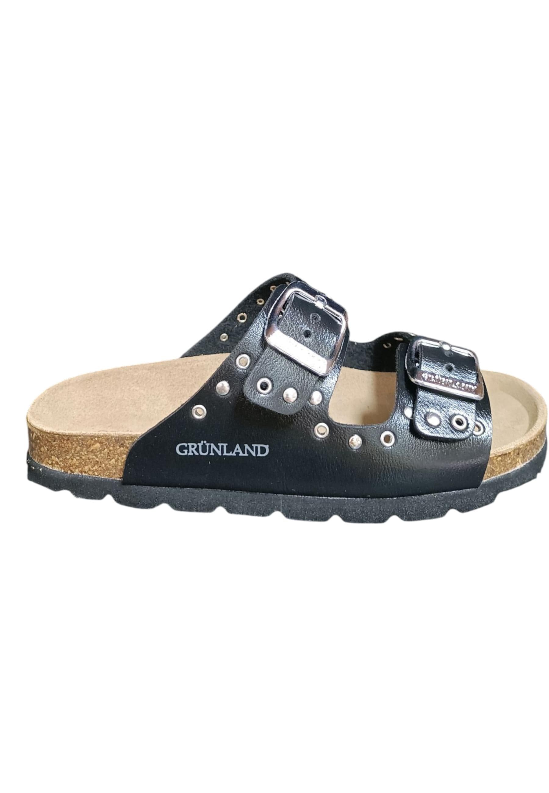 Scarpe ciabatta Bambini e ragazzi Grunland Junior 0739  NERO fibia - 6