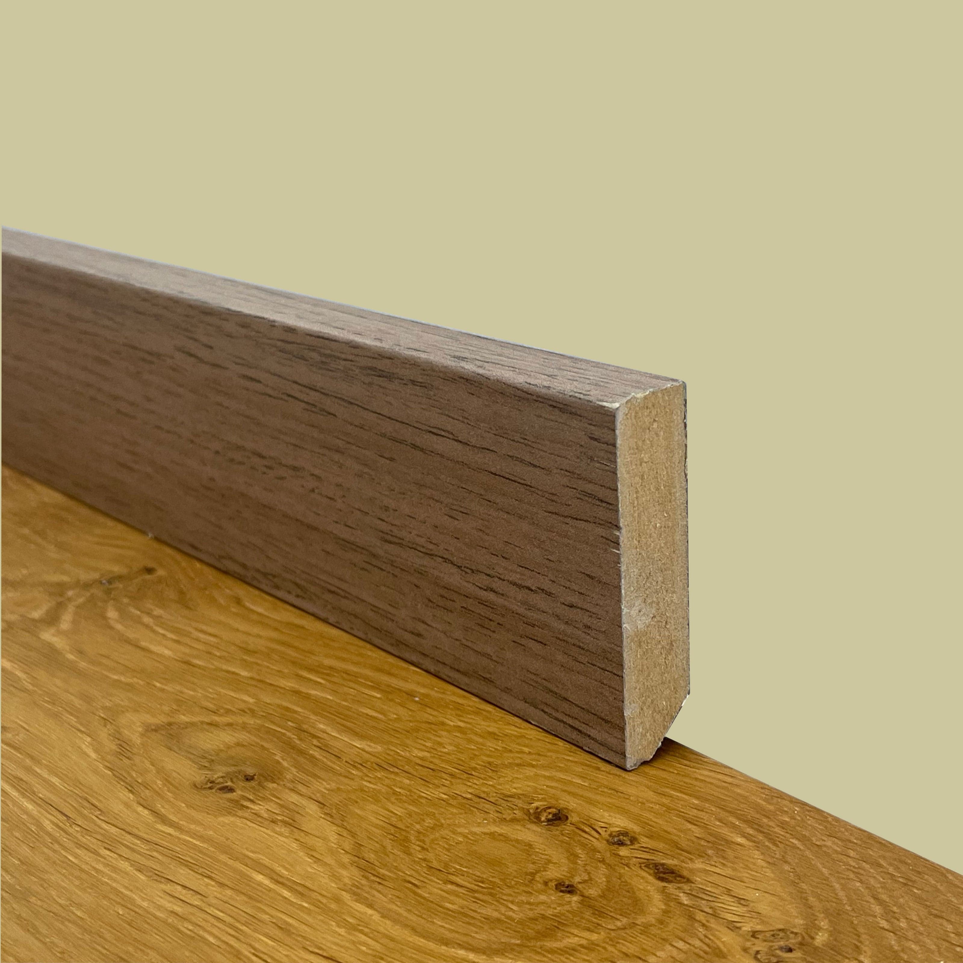 €1,29ml * MEGA STOCK AL METRO * BATTISCOPA Taglio Quadro in Fibra di legno 60x15 GIANDUIA (prezzo al metro)