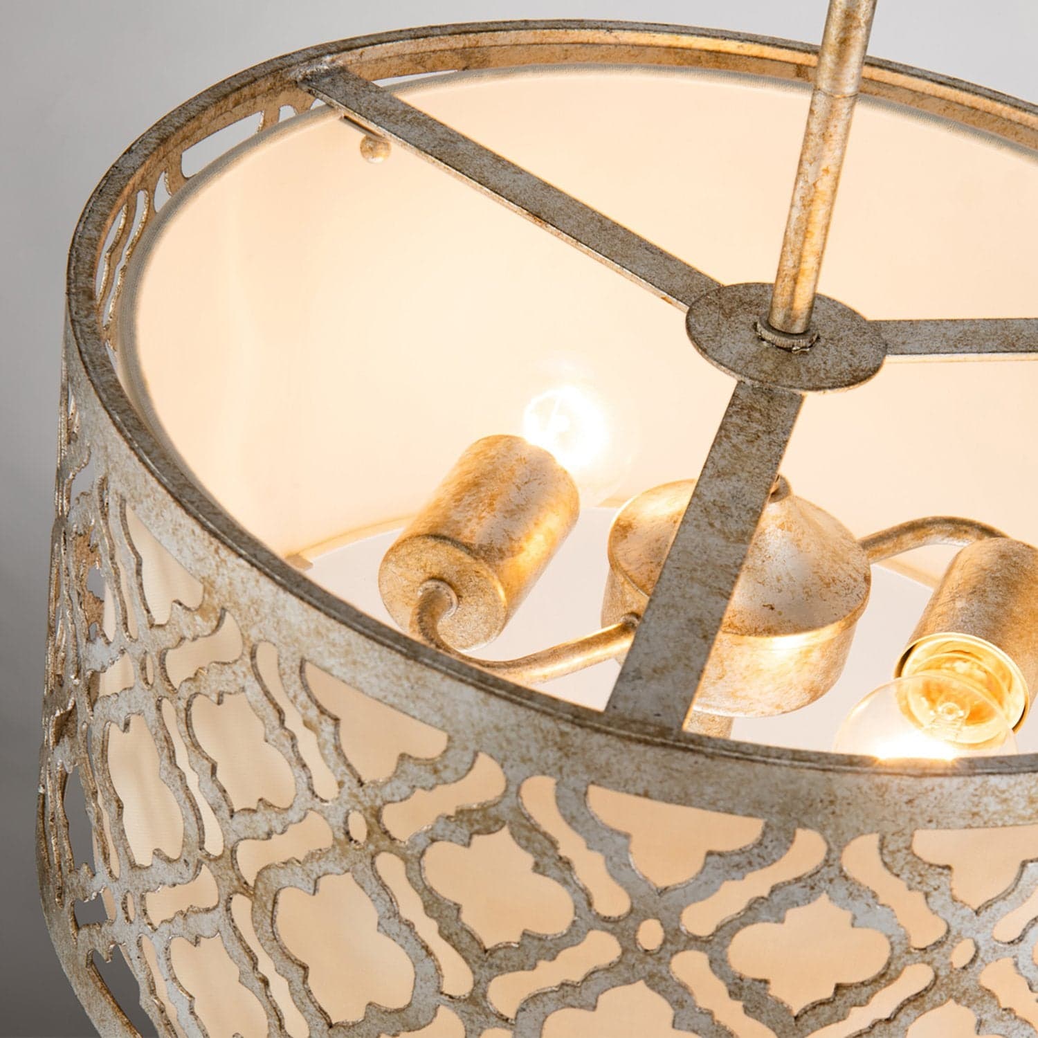 Lampadario Contemporaneo Arabella Acciaio Oro Anticato 2 Luci E27 in Lampade a sospensione LuceArt - Montecorvino Pugliano, commercioVirtuoso.it