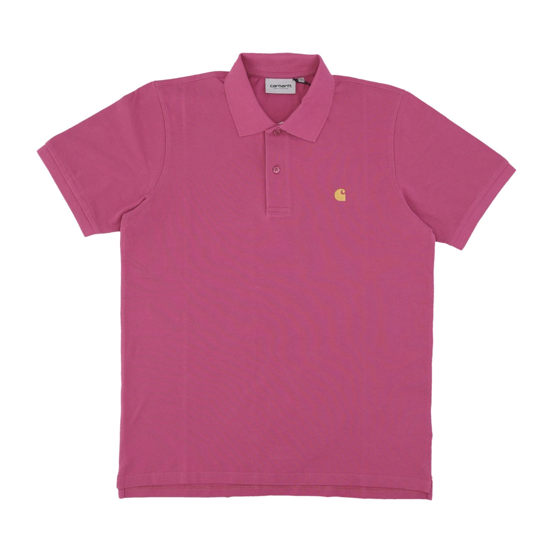 CARHARTT WIP Polo Manica Corta Uomo Chase Pique Polo Magenta/gold da uomo in Polo Drestige - Casamassima, commercioVirtuoso.it
