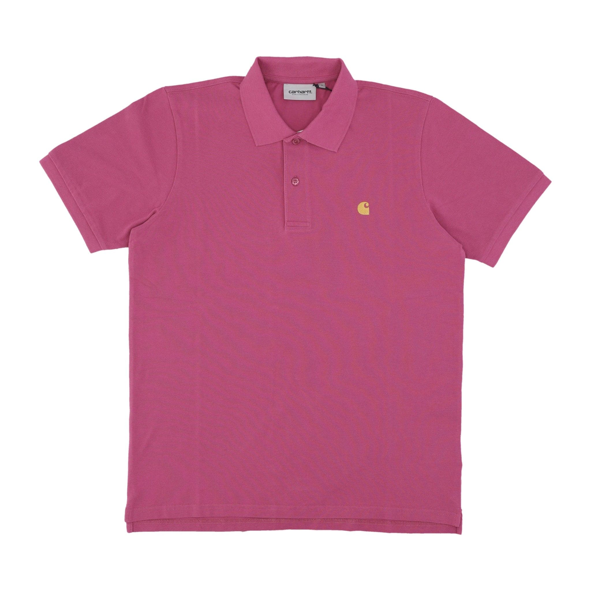 CARHARTT WIP Polo Manica Corta Uomo Chase Pique Polo Magenta/gold da uomo in Polo Drestige - Casamassima, commercioVirtuoso.it