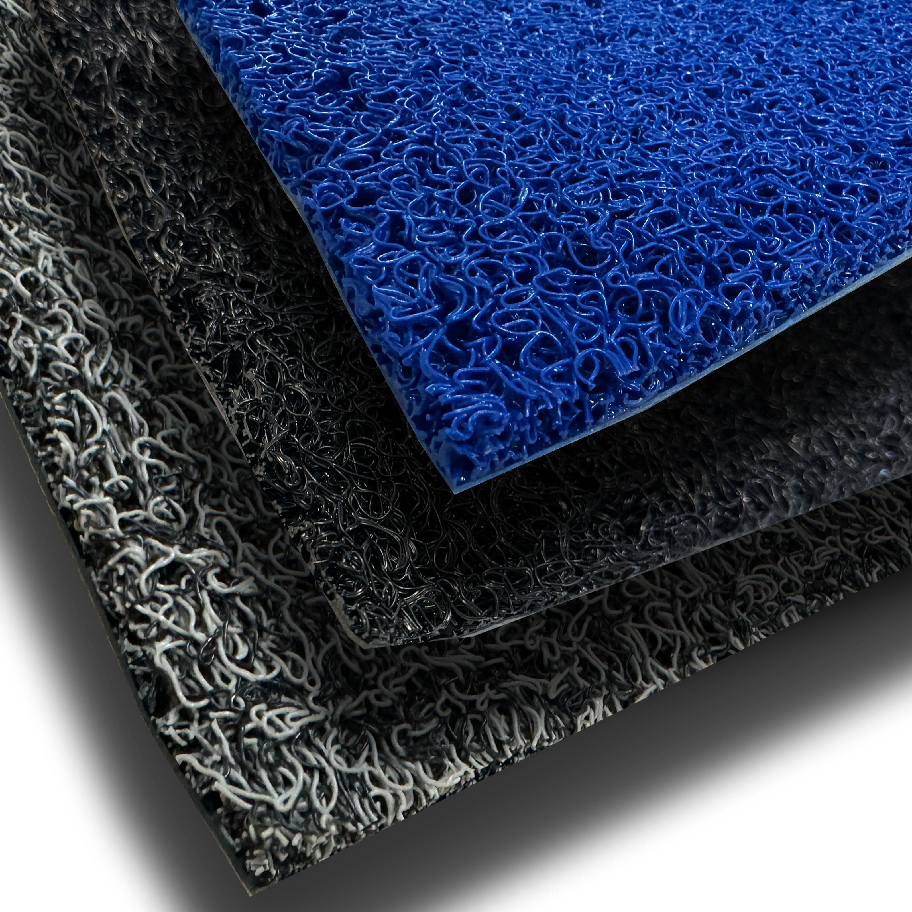 ***STOCK rotolo al TAGLIO*** Zerbino in Gomma Ricciolo fondo protettivo spess. 1cm (blu, nero e grigio/nero) altezza 122cm PREZZO AL MQ (122x80cm unità) in Zerbini Eternal Parquet - Ariano Irpino, commercioVirtuoso.it