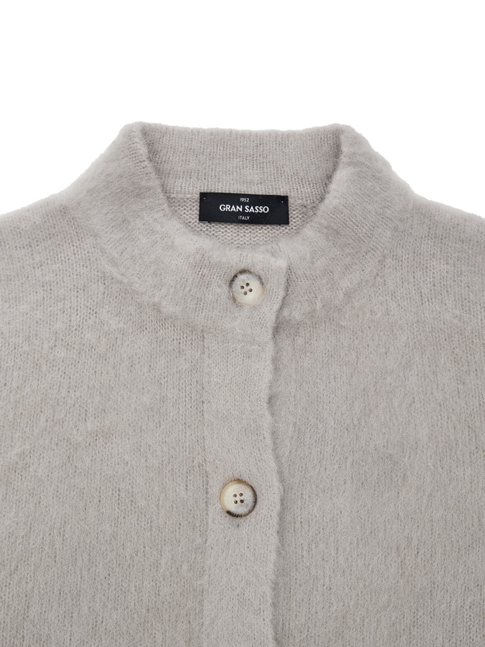 Gran Sasso Cardigan con Colletto alla Corena in Tortora da donna in Maglieria sportiva Drestige - Casamassima, commercioVirtuoso.it
