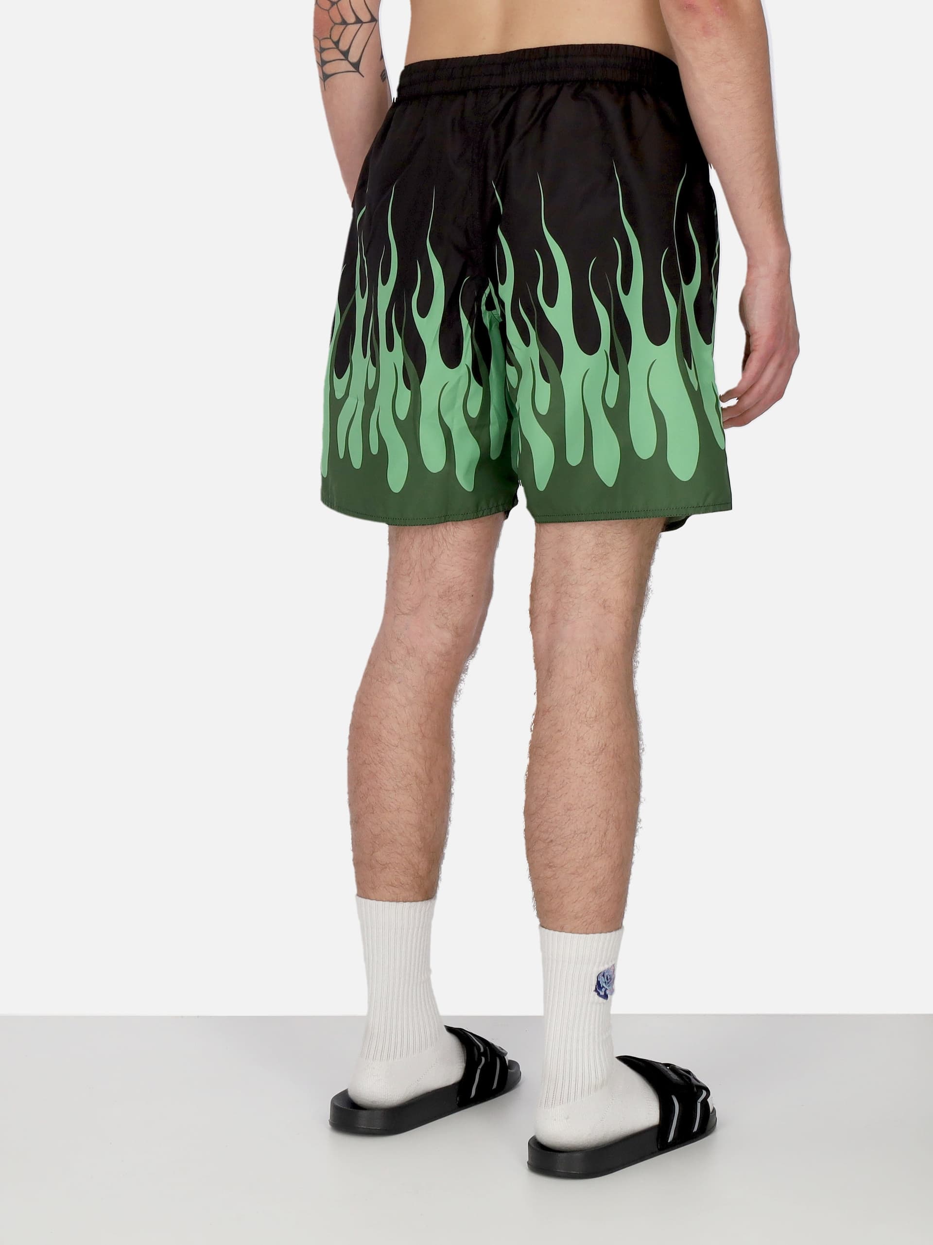 VISION OF SUPER Costume Pantaloncino Uomo Double Flames Swimwear Black/green da uomo in Pantaloncini e calzoncini Drestige - Casamassima, commercioVirtuoso.it