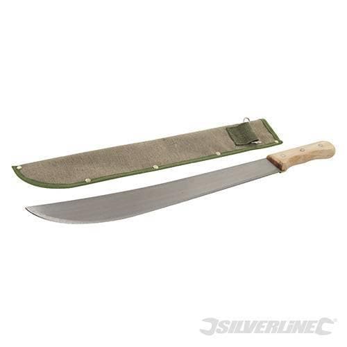Machete con fodero in nylon, con lama in acciaio dritto lunga 450 mm silverline