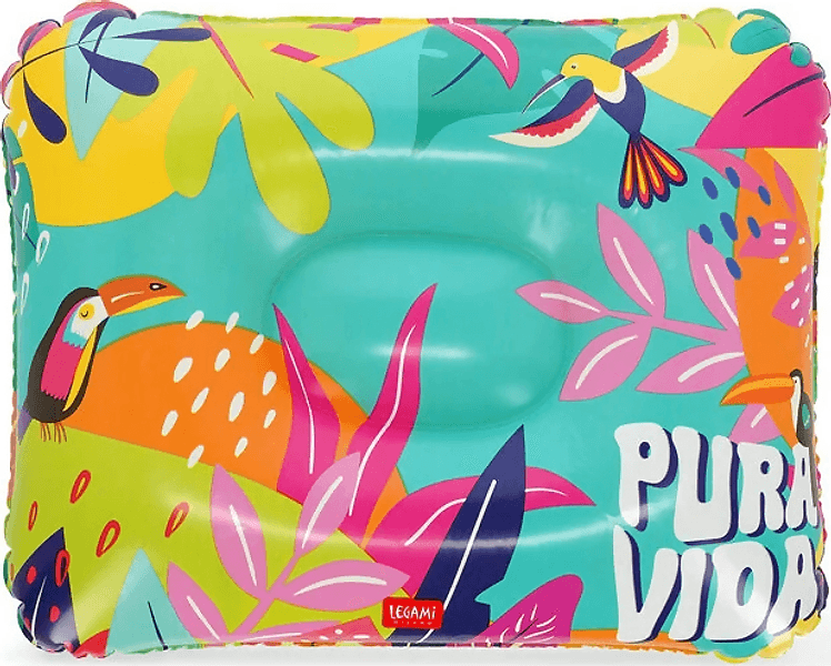 Legami - Cuscino Spiaggia Gonfiabile Pura Vida Ultraleggero, Dimensioni 45 X 36 Cm
