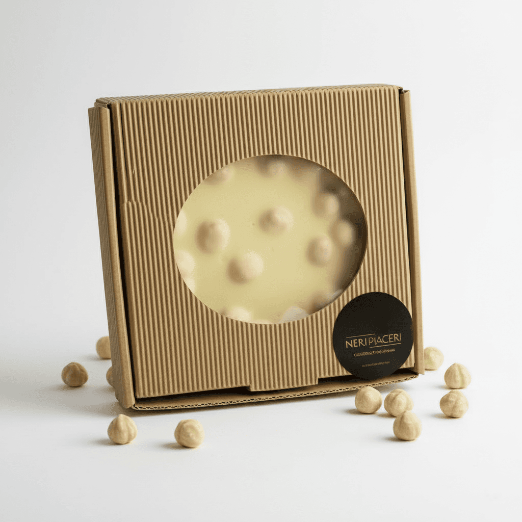 Disco Nocciolato con Nocciole intere Latte o Bianco o Fondente 140/150gr