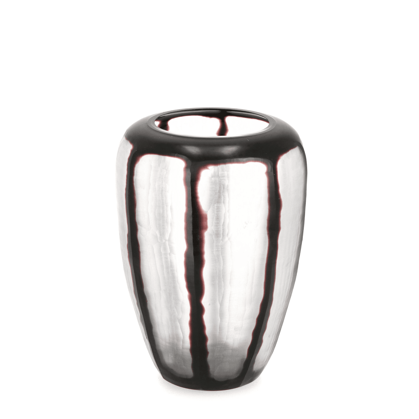 Vaso "Kirinda" prodotto in vetro fatto a mano trasparent nero - 5