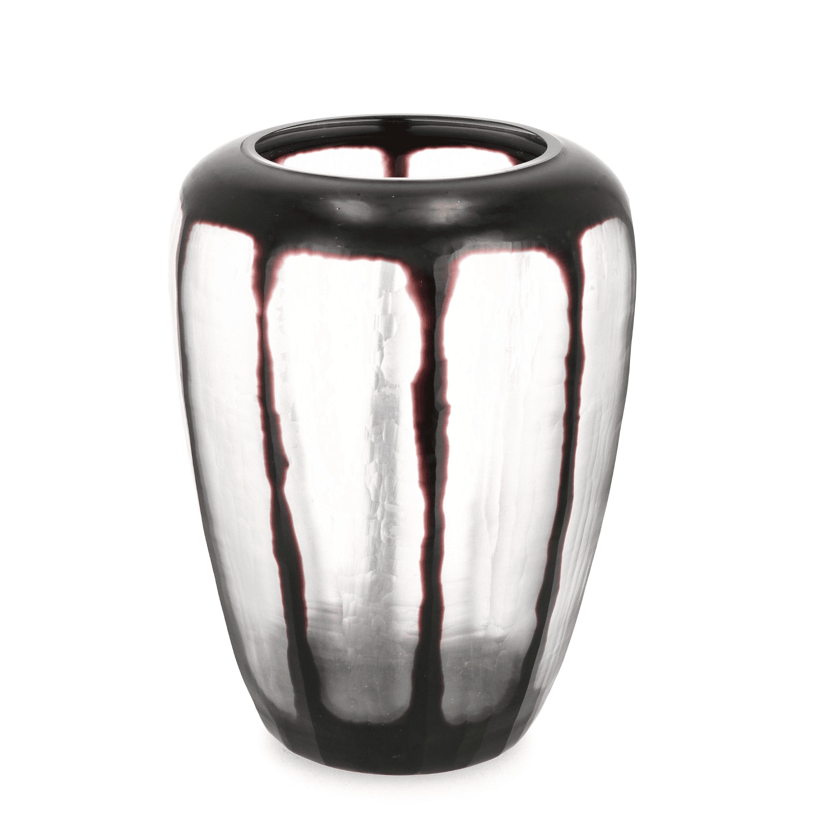 Vaso "Kirinda" prodotto in vetro fatto a mano trasparent nero - 7
