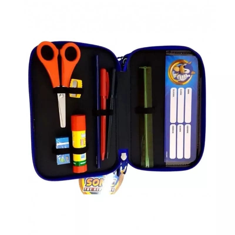 ASTUCCIO ACCESSORIATO 3 ZIP SONIC in Astucci Cartoleria Deja Vu - Crotone, commercioVirtuoso.it