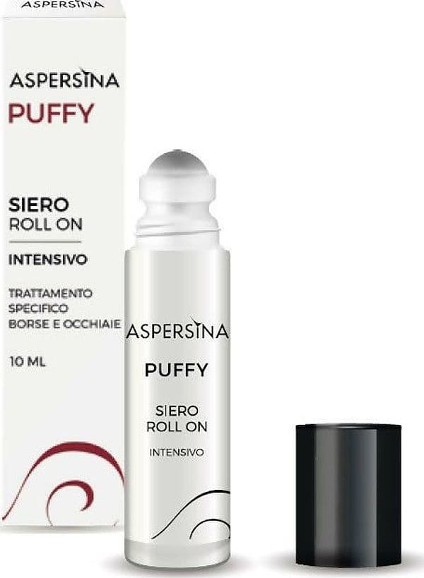Aspersina puffy contorno occhi siero roll on a base di bava di lumaca trattamento intensivo specifico per borse e occhiaie 10 ml