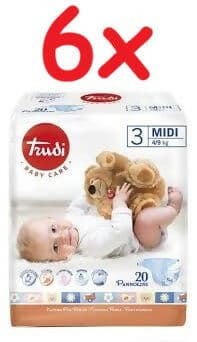 TRUDI Baby Care Pannolini Per Bambini - comfort e protezione - tutte le misure disponibili - 6 pacchi in Pannolini per bambini Sanitaria Gioia del Bimbo - Villa San Giovanni, commercioVirtuoso.it