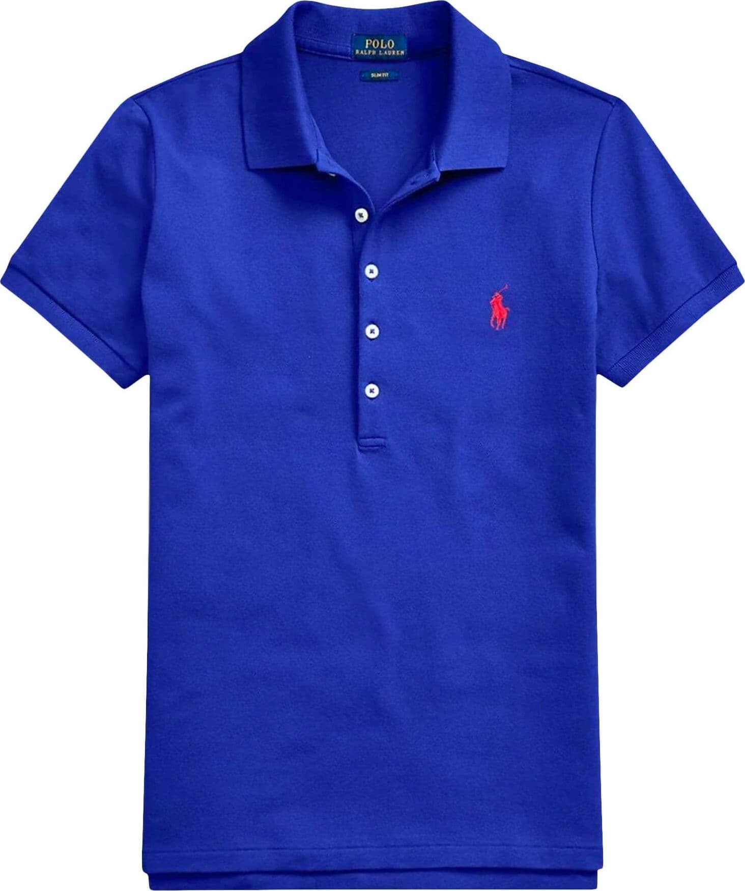 Ralph Lauren Polo Donna Mezze Maniche Slim- Fit Polo Scollo A V Piquet Pony Ricamato Maniche Corte Colletto Cinque Bottoni in Polo Euforia - Bronte, commercioVirtuoso.it