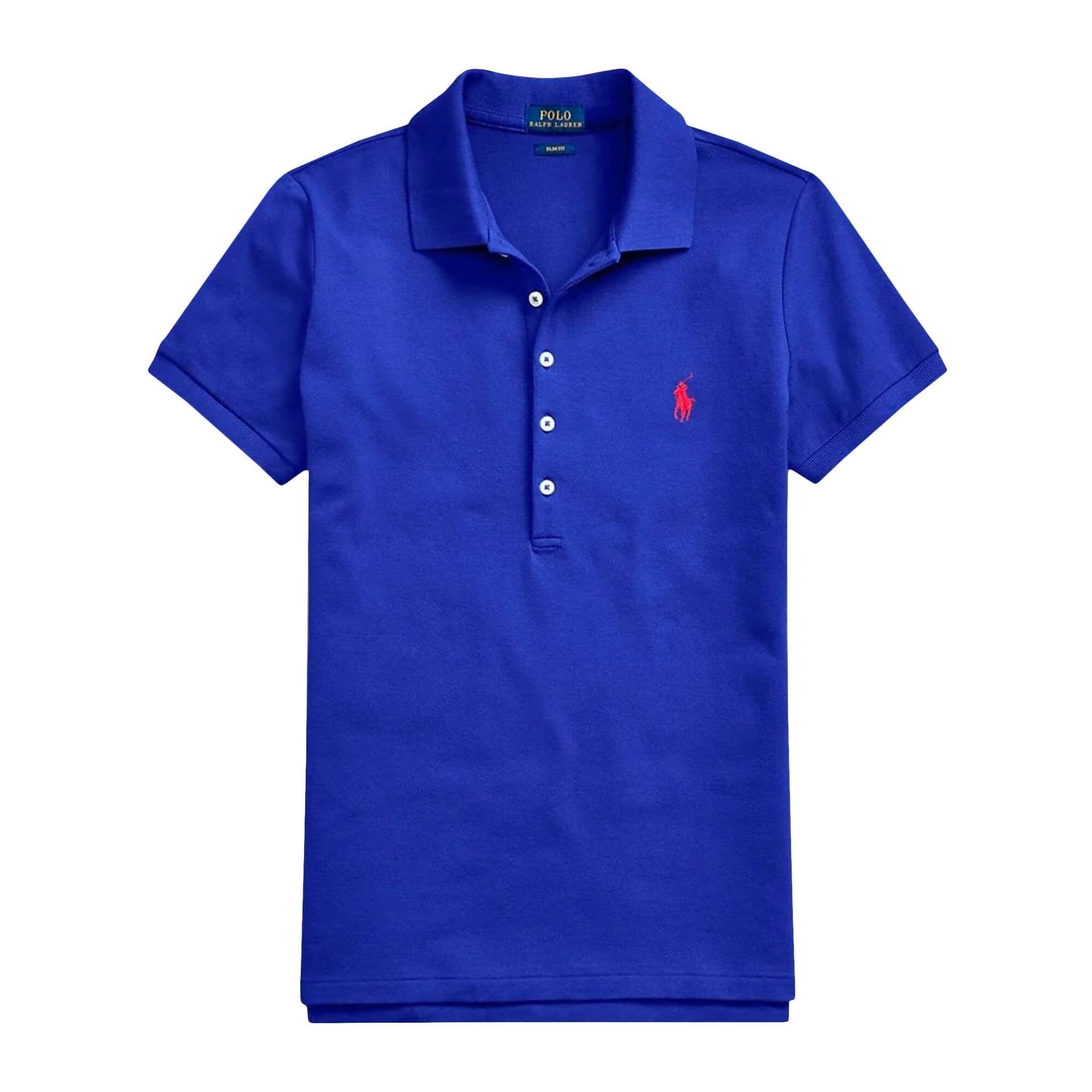 Ralph Lauren Polo Donna Mezze Maniche Slim- Fit Polo Scollo A V Piquet Pony Ricamato Maniche Corte Colletto Cinque Bottoni in Polo Euforia - Bronte, commercioVirtuoso.it
