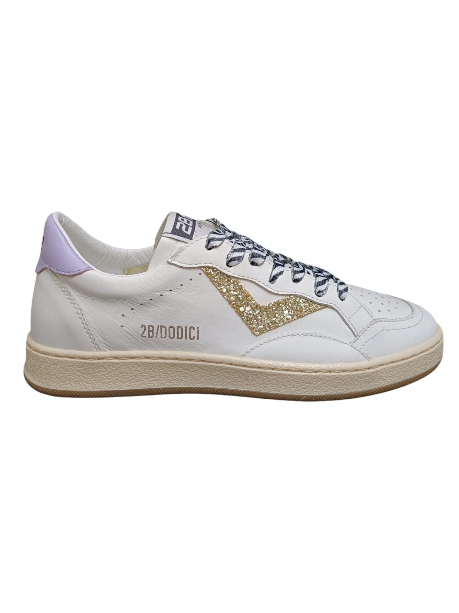 Scarpe sneakers Bambine e ragazze 2B12 JRPLAY  bianco-oro-viola laccio - 6