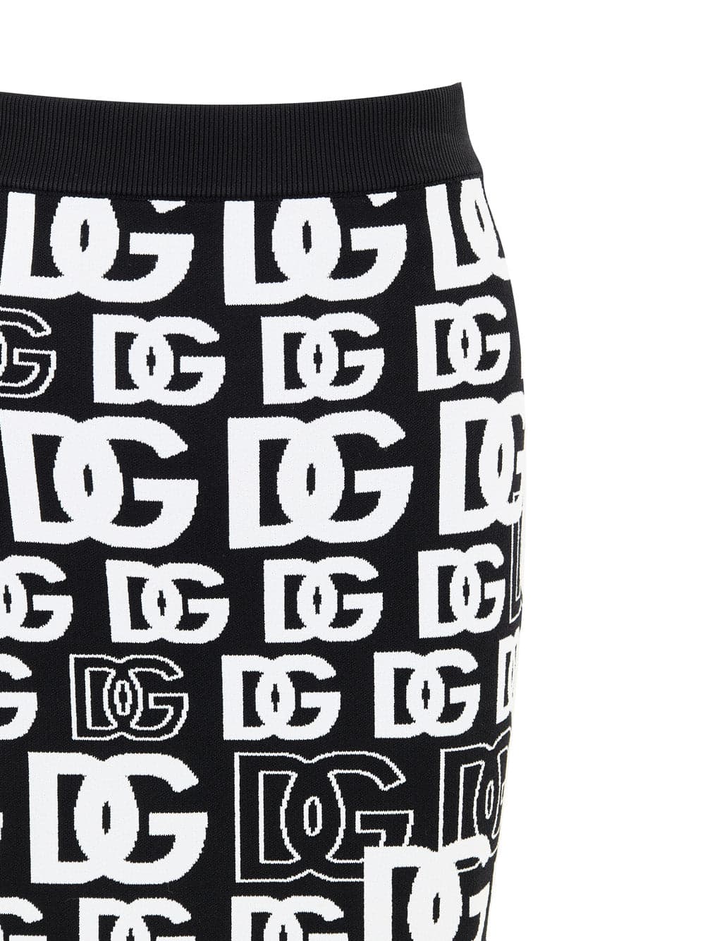 Dolce &amp; Gabbana Minigonna in Maglina Nera con Stampa Allover da donna in Gonne Drestige - Casamassima, commercioVirtuoso.it