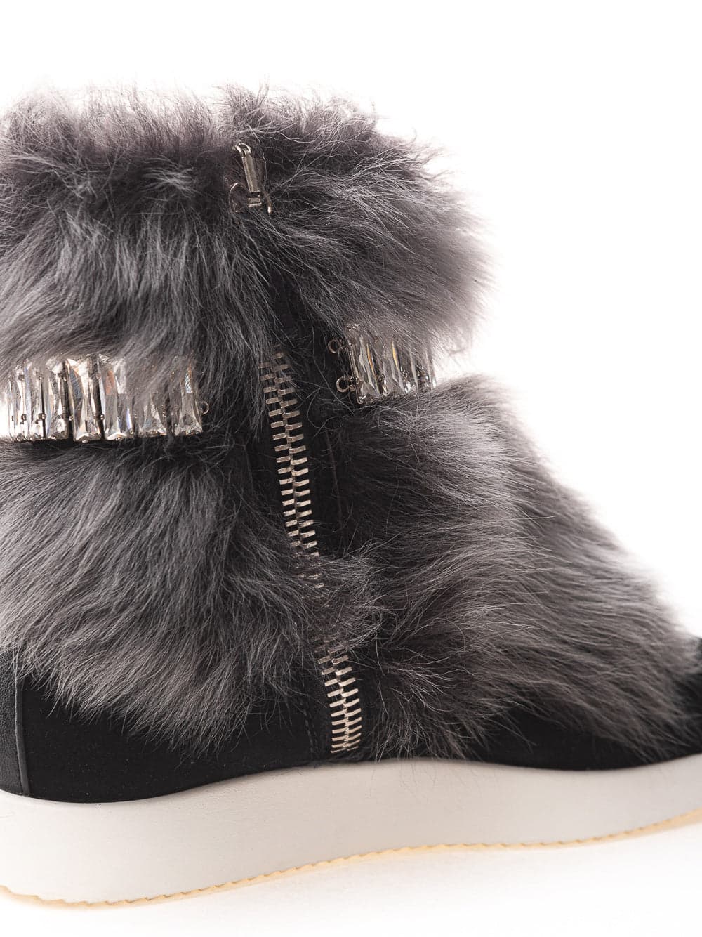 Giuseppe Zanotti Sneaker nera con Pelliccia e Cristalli da donna in Sneaker casual Drestige - Casamassima, commercioVirtuoso.it