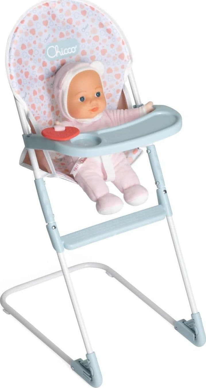 CHICCO Seggiolone per Bambole, per Bambini da 3 Anni in su, Seggiolone Giocattolo, con Struttura in Metallo e Dettagli realistici, Vassoio e Poggiapiedi in Plastica, Leggero e Facile da assemblare in Giochi elettronici Sanitaria Gioia del Bimbo - Villa San Giovanni, commercioVirtuoso.it