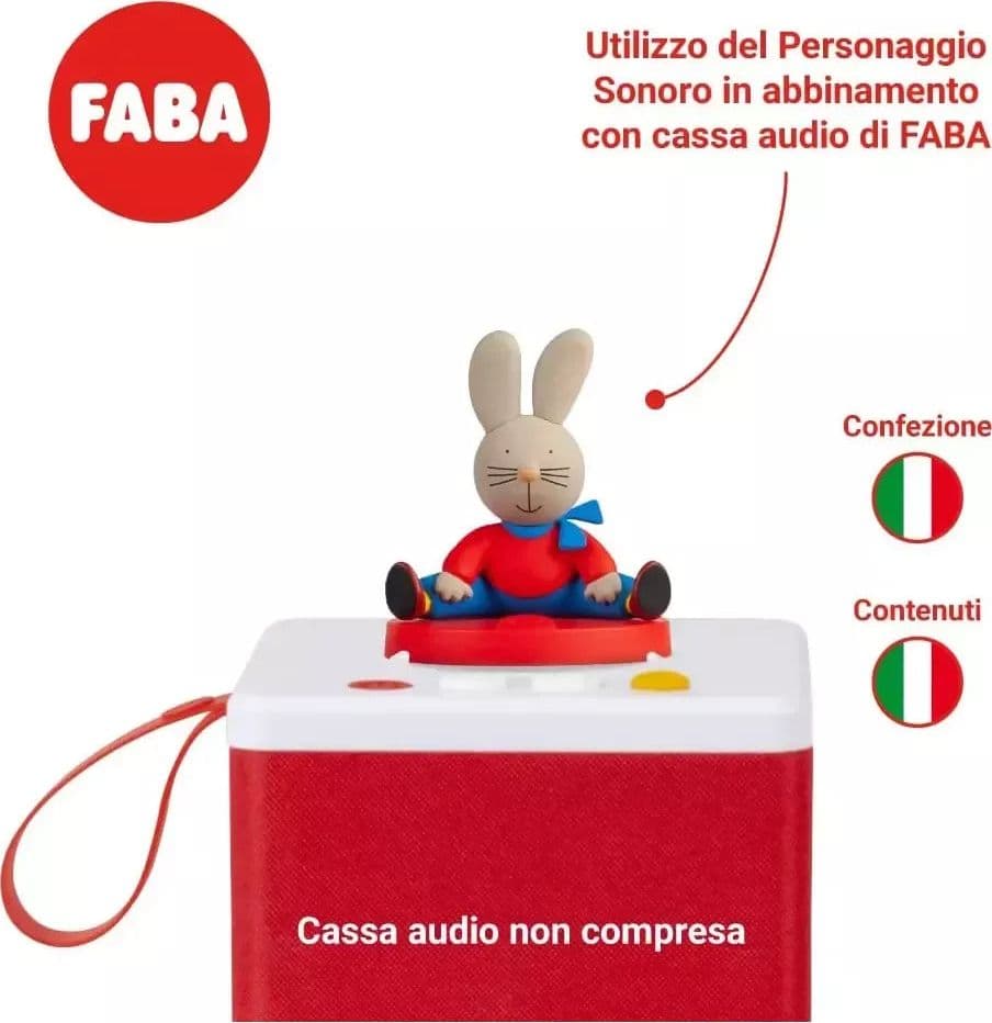 FABA I Racconti di Giulio Coniglio - storie e fiabe sonore - Personaggio Sonoro per Raccontastorie FABA - Statuina Sonora Interattiva per Bambini - RACCONTASTORIE NON INCLUSO in Libri interattivi Sanitaria Gioia del Bimbo - Villa San Giovanni, commercioVirtuoso.it