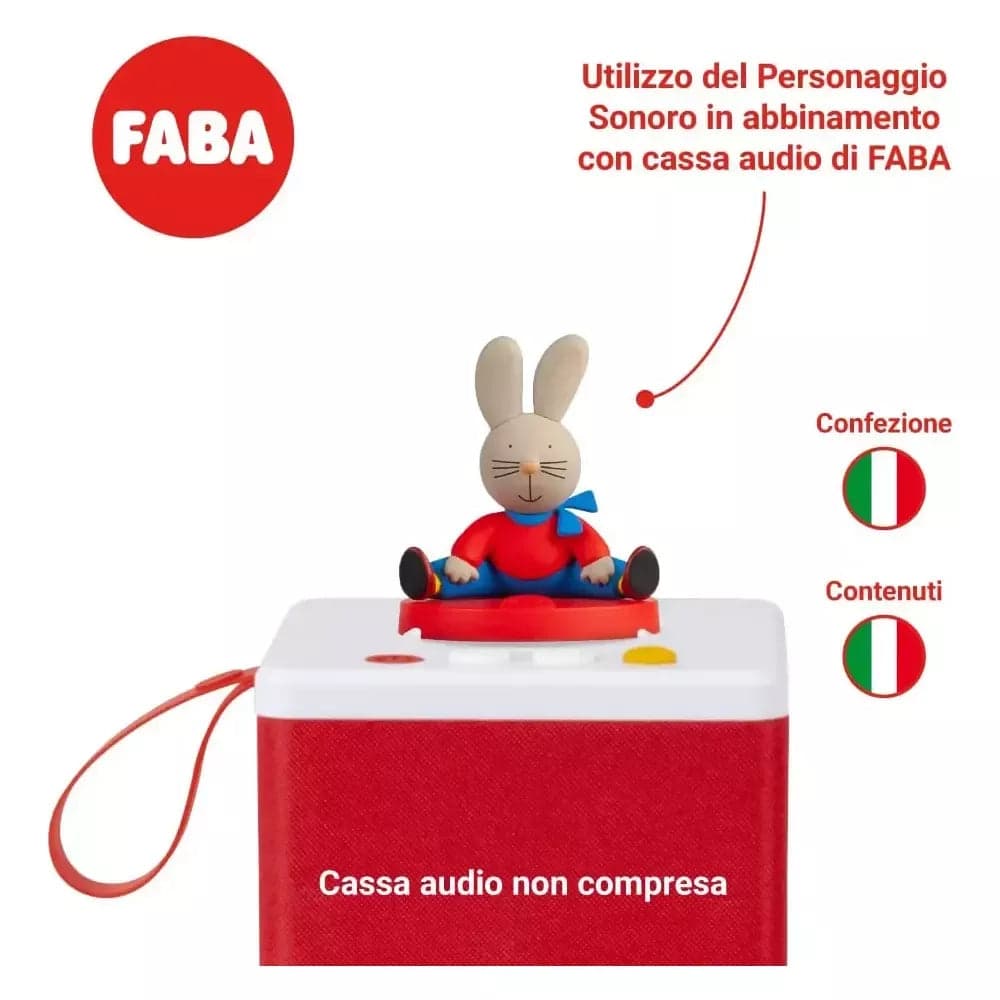 FABA I Racconti di Giulio Coniglio - storie e fiabe sonore - Personaggio Sonoro per Raccontastorie FABA - Statuina Sonora Interattiva per Bambini - RACCONTASTORIE NON INCLUSO in Libri interattivi Sanitaria Gioia del Bimbo - Villa San Giovanni, commercioVirtuoso.it