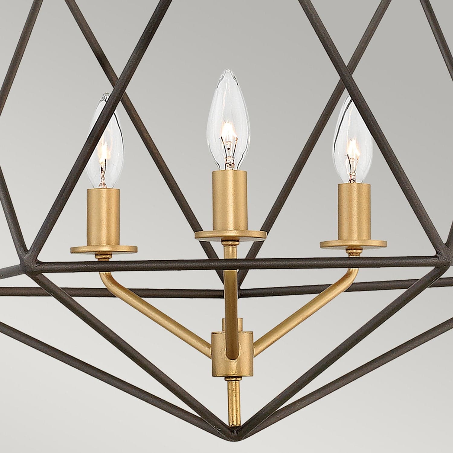 Lampadario Industrial Nordico Astrid Metallo Bronzo Opaco 3 Luci E14 in Lampade a sospensione LuceArt - Montecorvino Pugliano, commercioVirtuoso.it