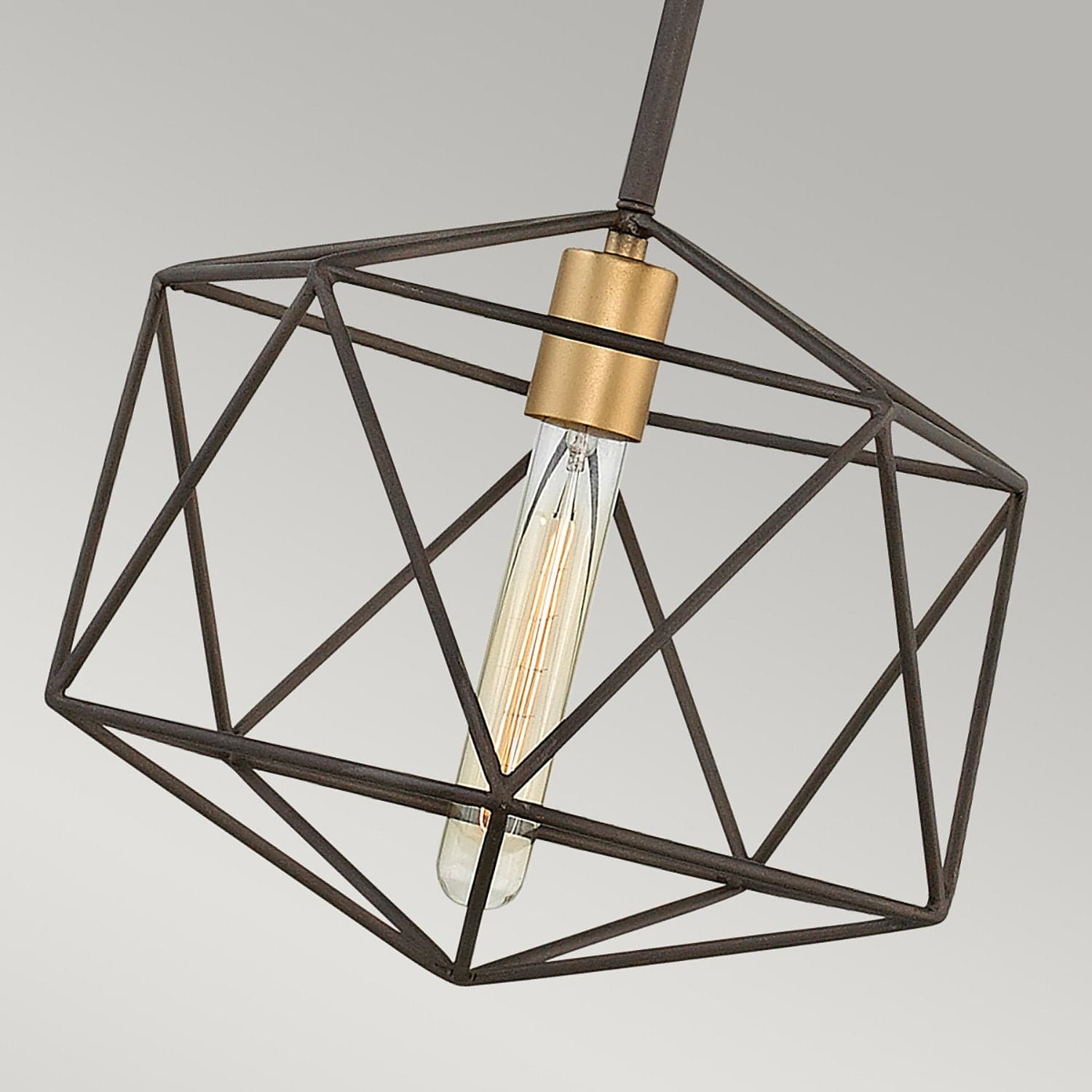 Sospensione Industrial Nordica Astrid Metallo Bronzo Opaco 1 Luce E27 in Lampade a sospensione LuceArt - Montecorvino Pugliano, commercioVirtuoso.it