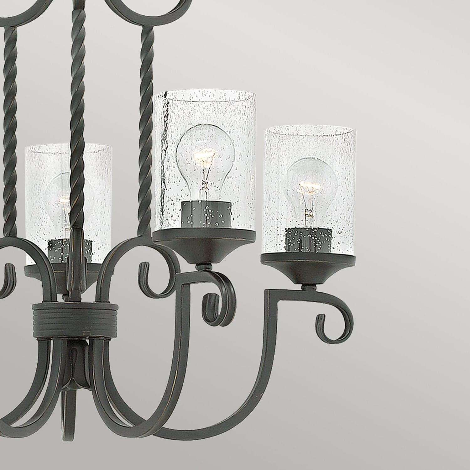 Lampadario Industrial Nordico Casa Alluminio Nero Antico Vetro 5 Luci E27 in Lampadari LuceArt - Montecorvino Pugliano, commercioVirtuoso.it