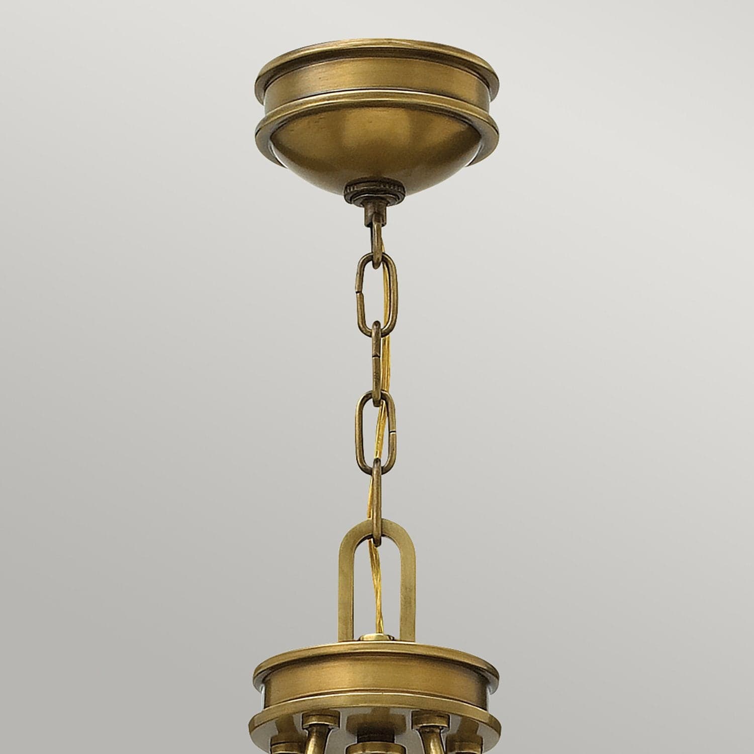 Lampadario Contemporaneo Collier Acciaio Ottone Antico Vetro 5 Luci E27 in Lampade a sospensione LuceArt - Montecorvino Pugliano, commercioVirtuoso.it