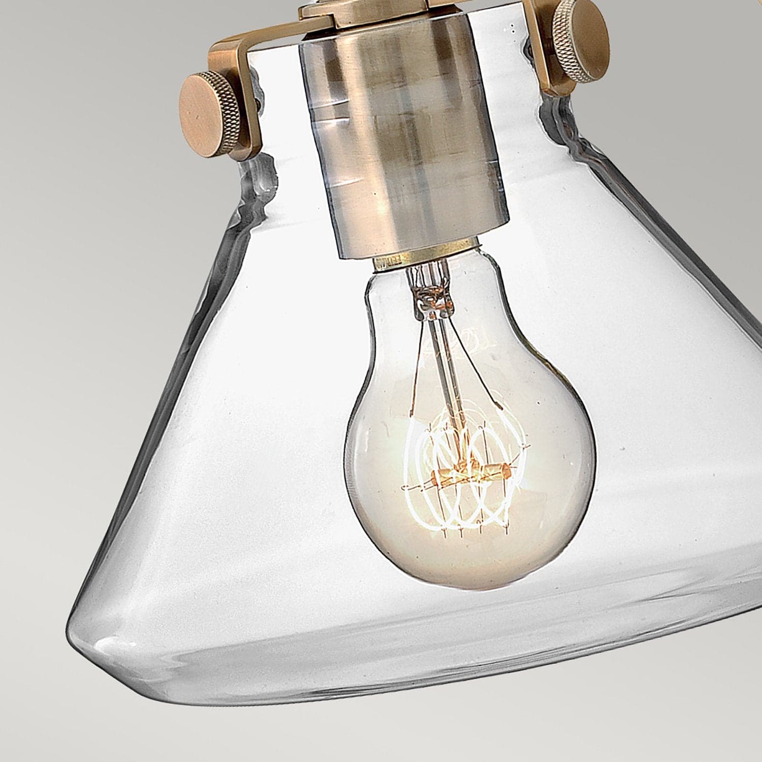Lampadario Contemporaneo Congress Acciaio Caramello Spazzolato Vetro 4 Luci E27 in Lampade a sospensione LuceArt - Montecorvino Pugliano, commercioVirtuoso.it