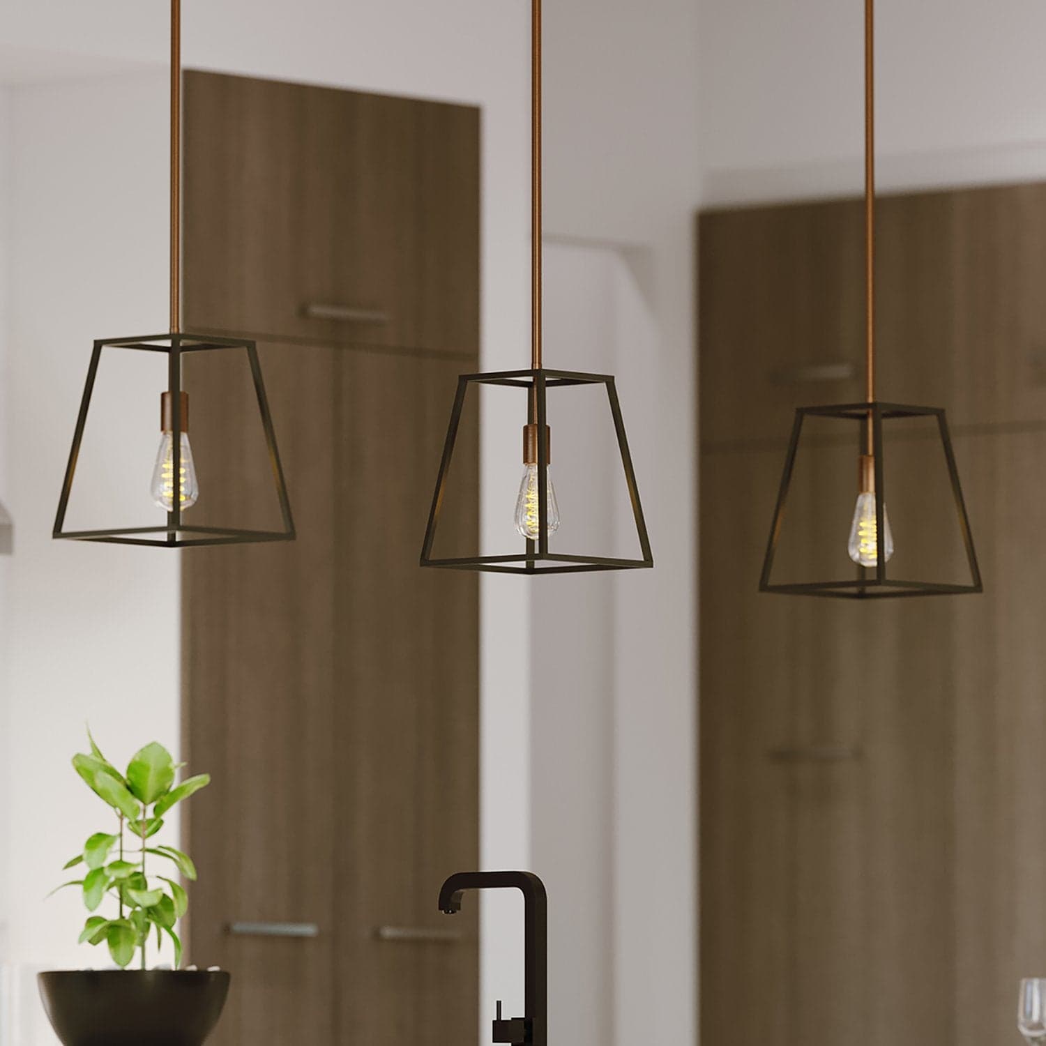 Sospensione Contemporanea Fu Lighton Acciaio Bronzo Ottone 1 Luce E27 in Lampade a sospensione LuceArt - Montecorvino Pugliano, commercioVirtuoso.it